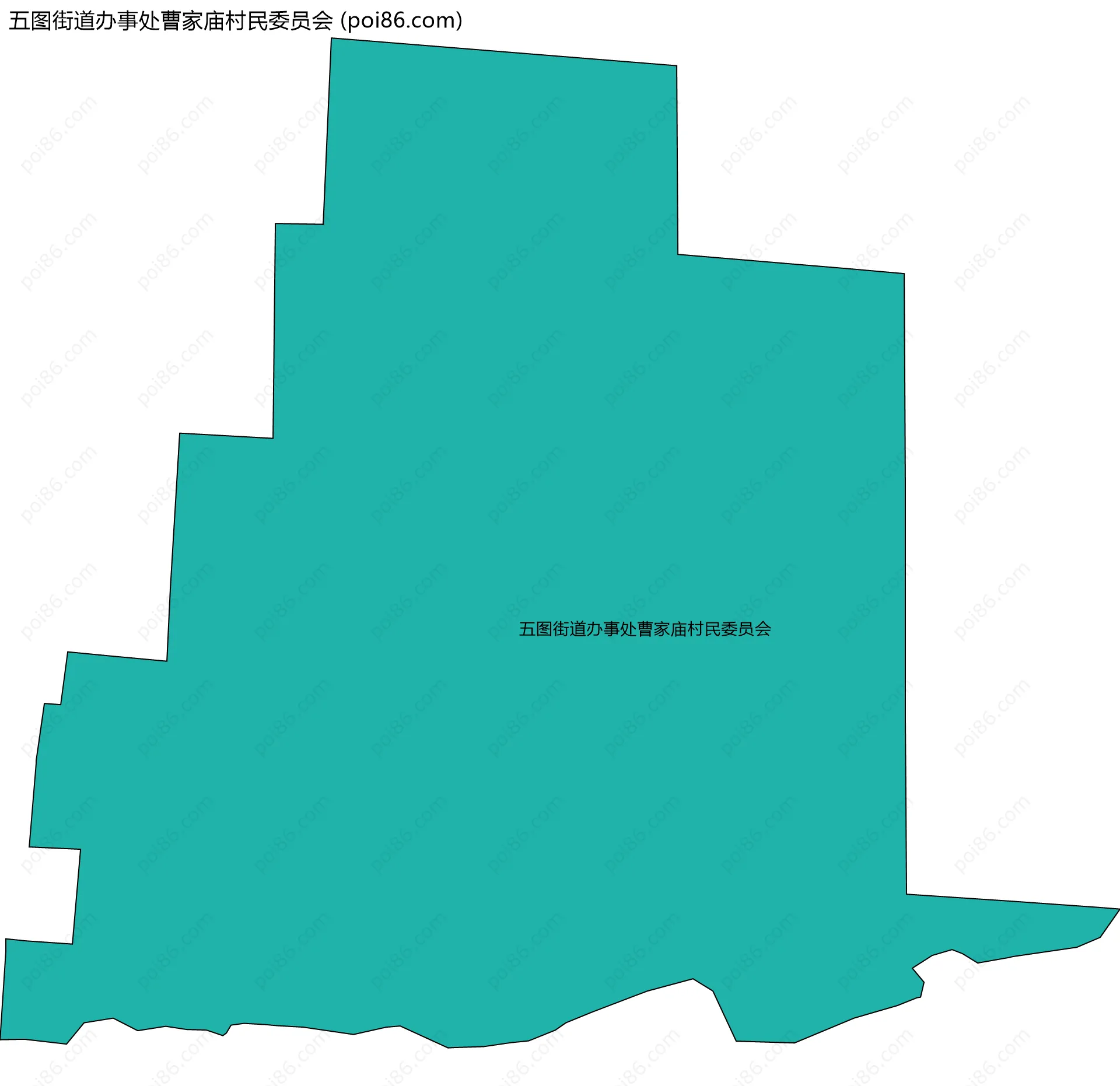五图街道办事处曹家庙村民委员会边界地图