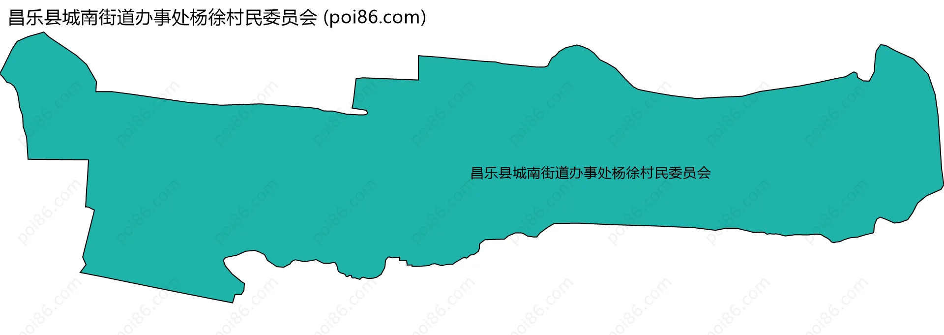 昌乐县城南街道办事处杨徐村民委员会边界地图