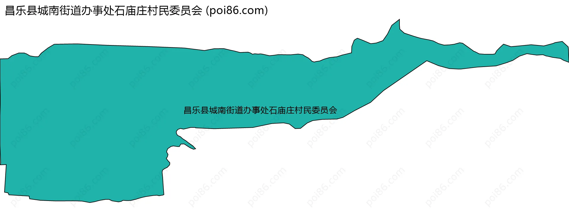 昌乐县城南街道办事处石庙庄村民委员会边界地图