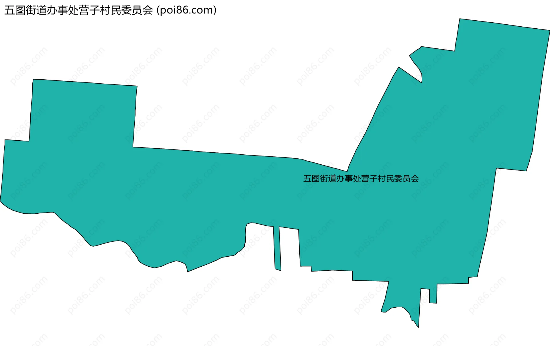 五图街道办事处营子村民委员会边界地图