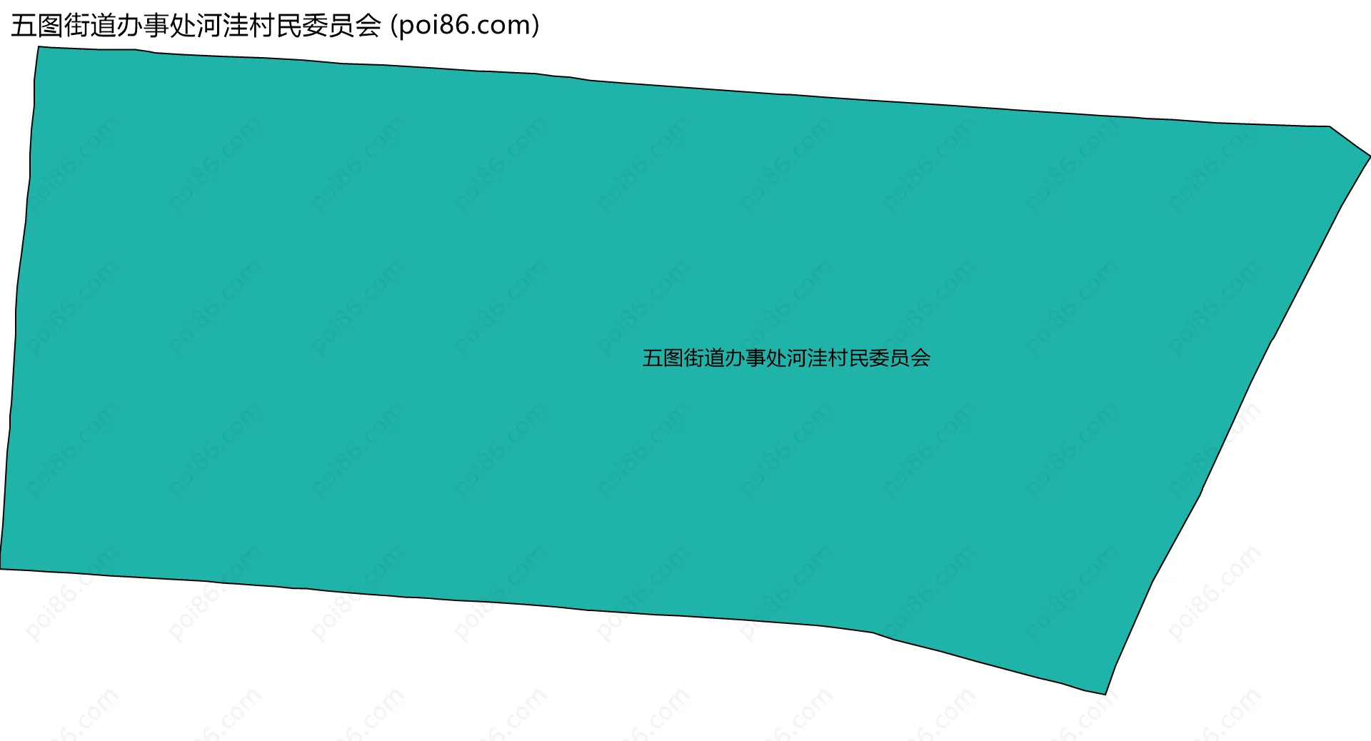 五图街道办事处河洼村民委员会边界地图