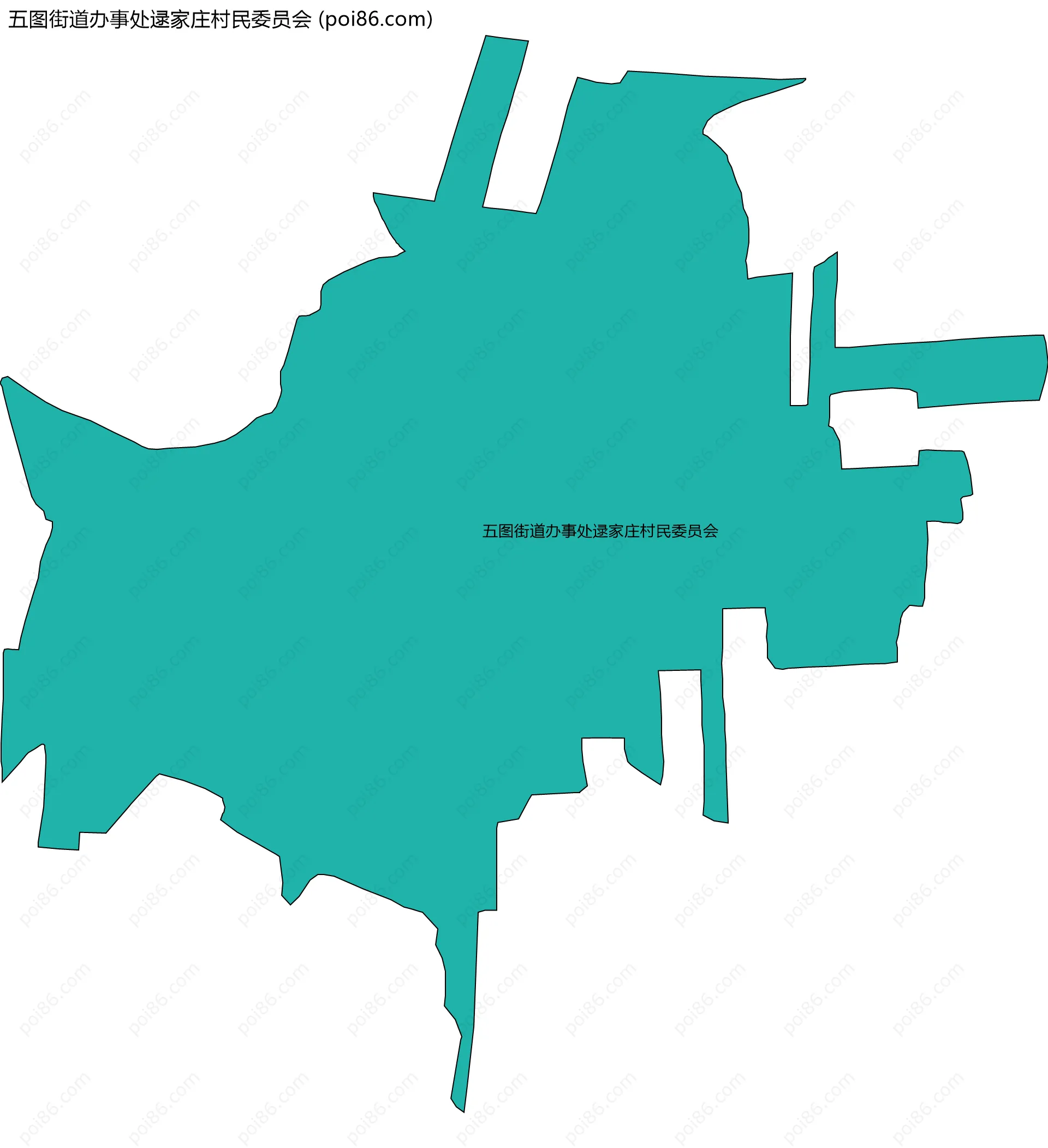 五图街道办事处逯家庄村民委员会边界地图