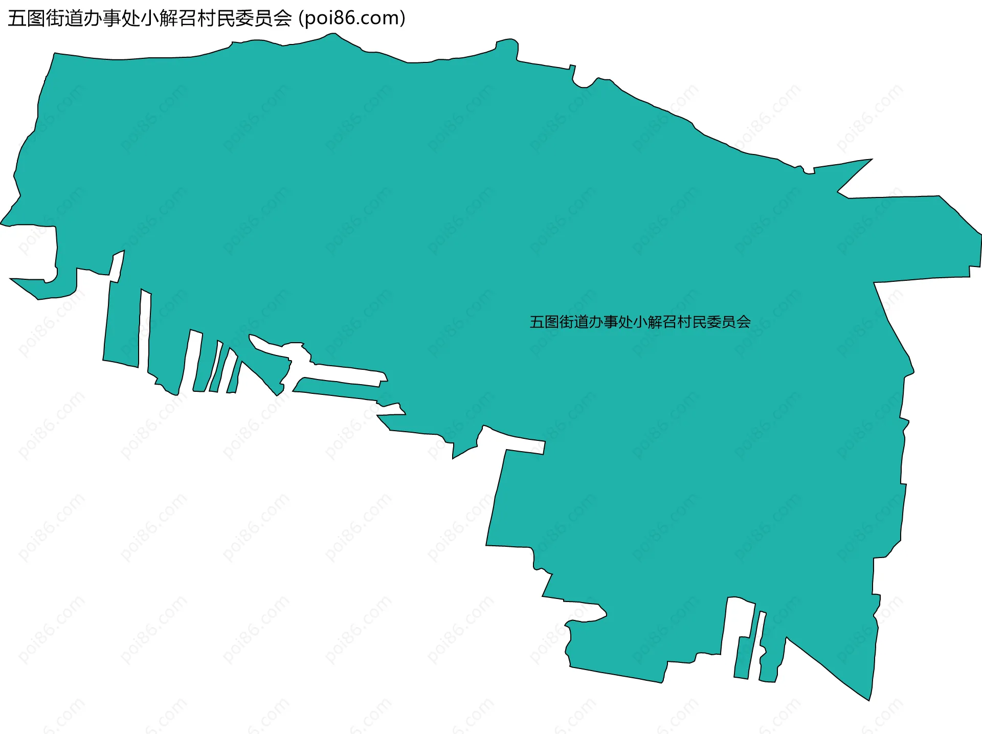 五图街道办事处小解召村民委员会边界地图
