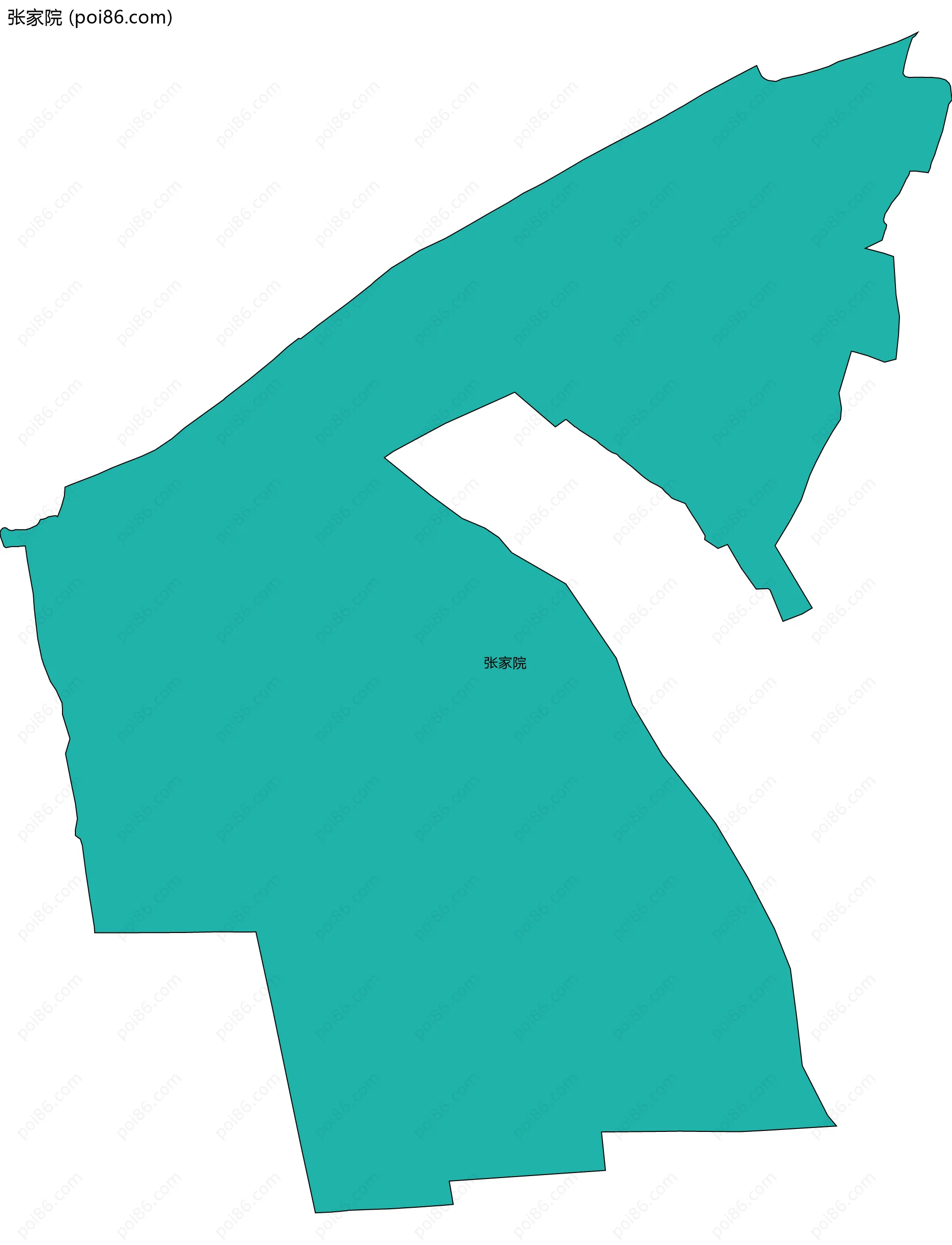 张家院边界地图