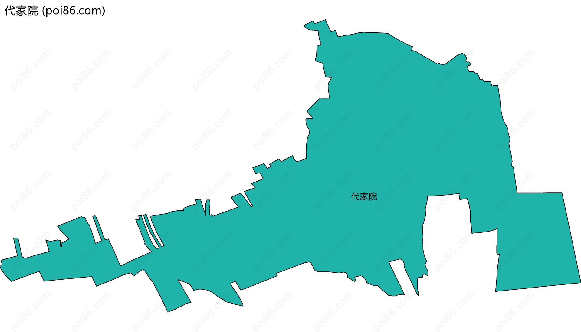 代家院边界地图