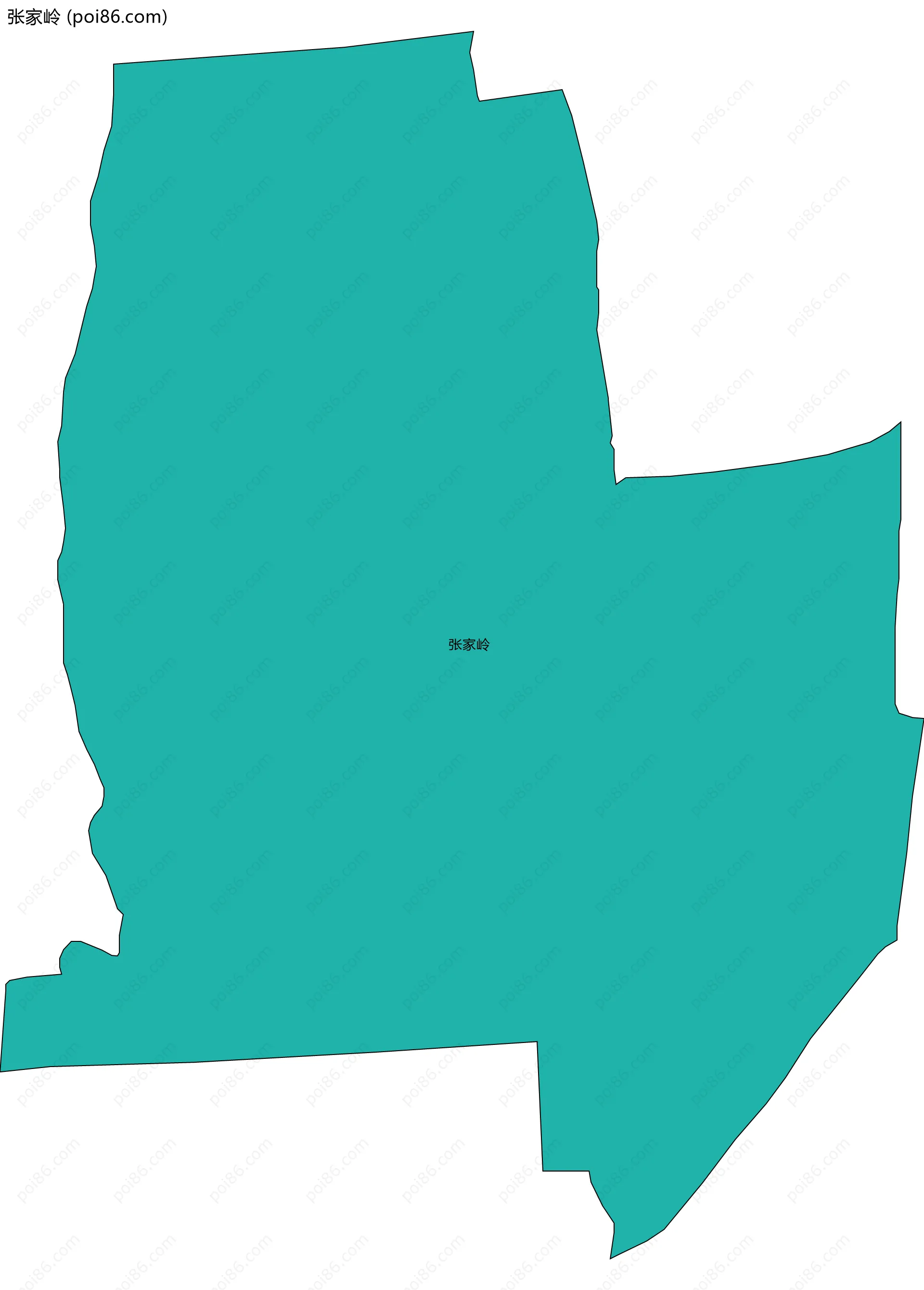 张家岭边界地图