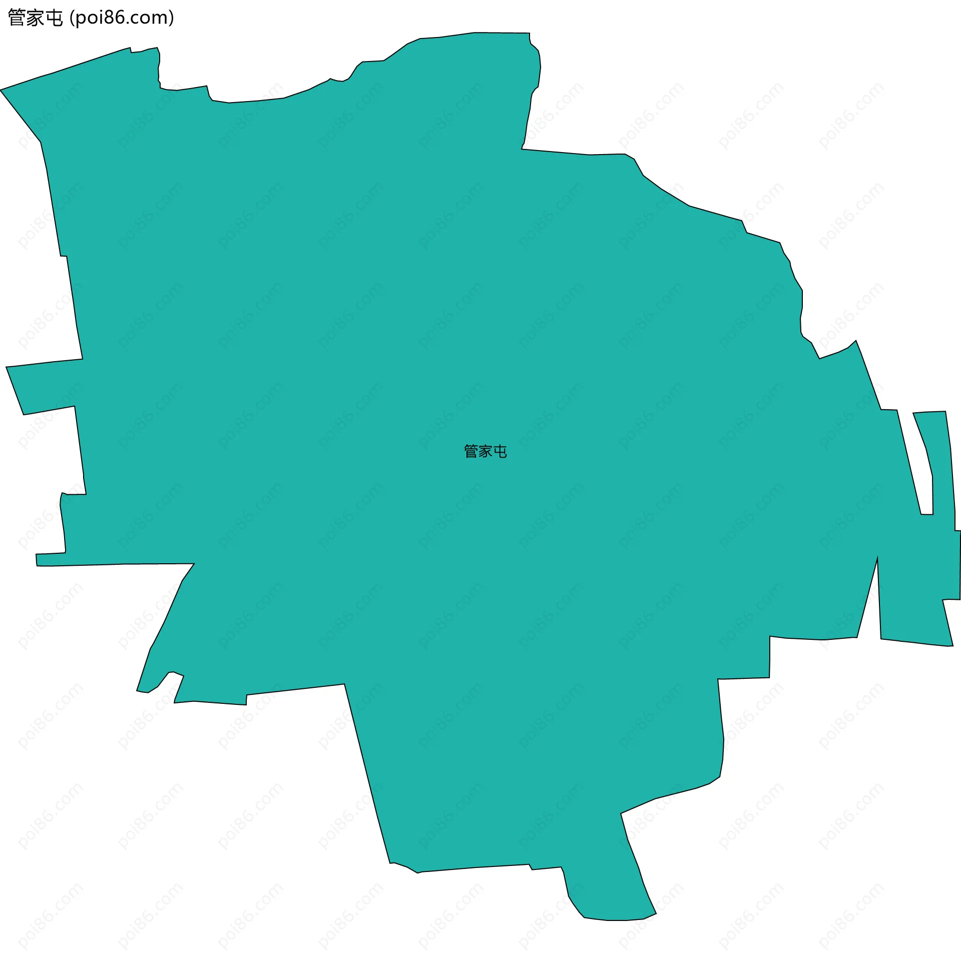 管家屯边界地图