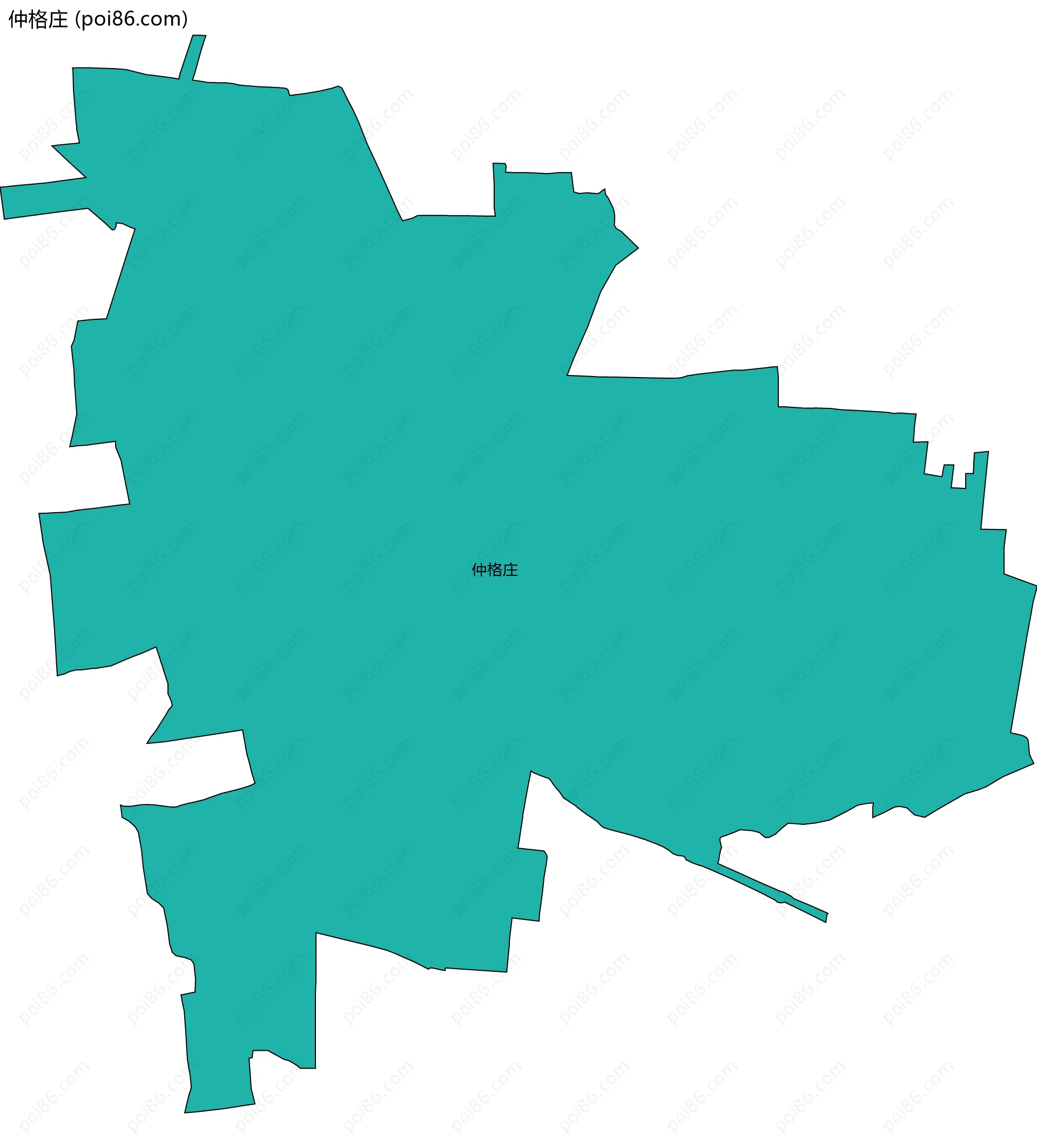 仲格庄边界地图