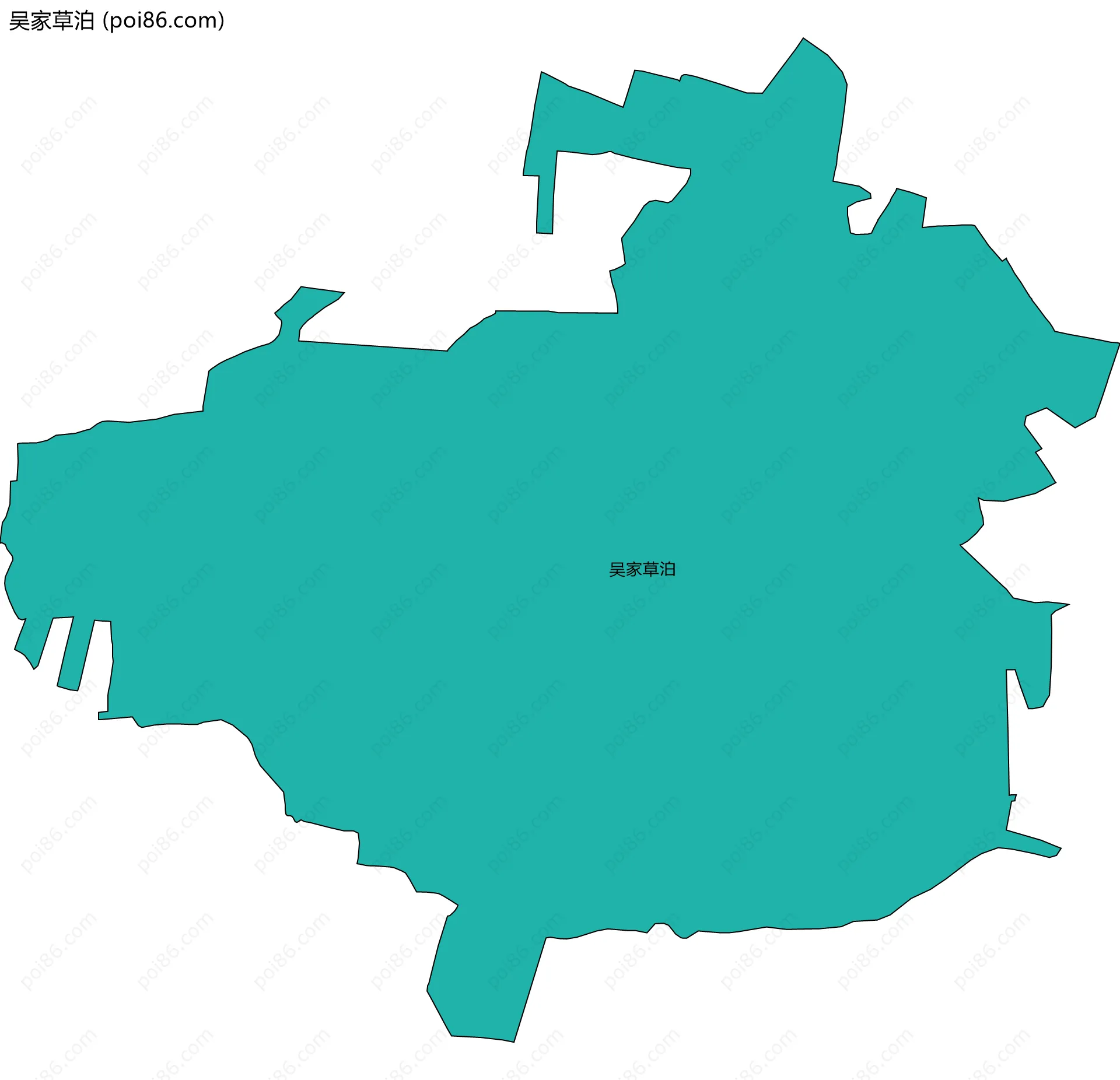 吴家草泊边界地图
