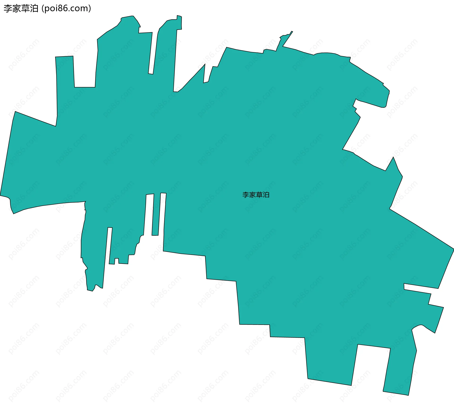 李家草泊边界地图