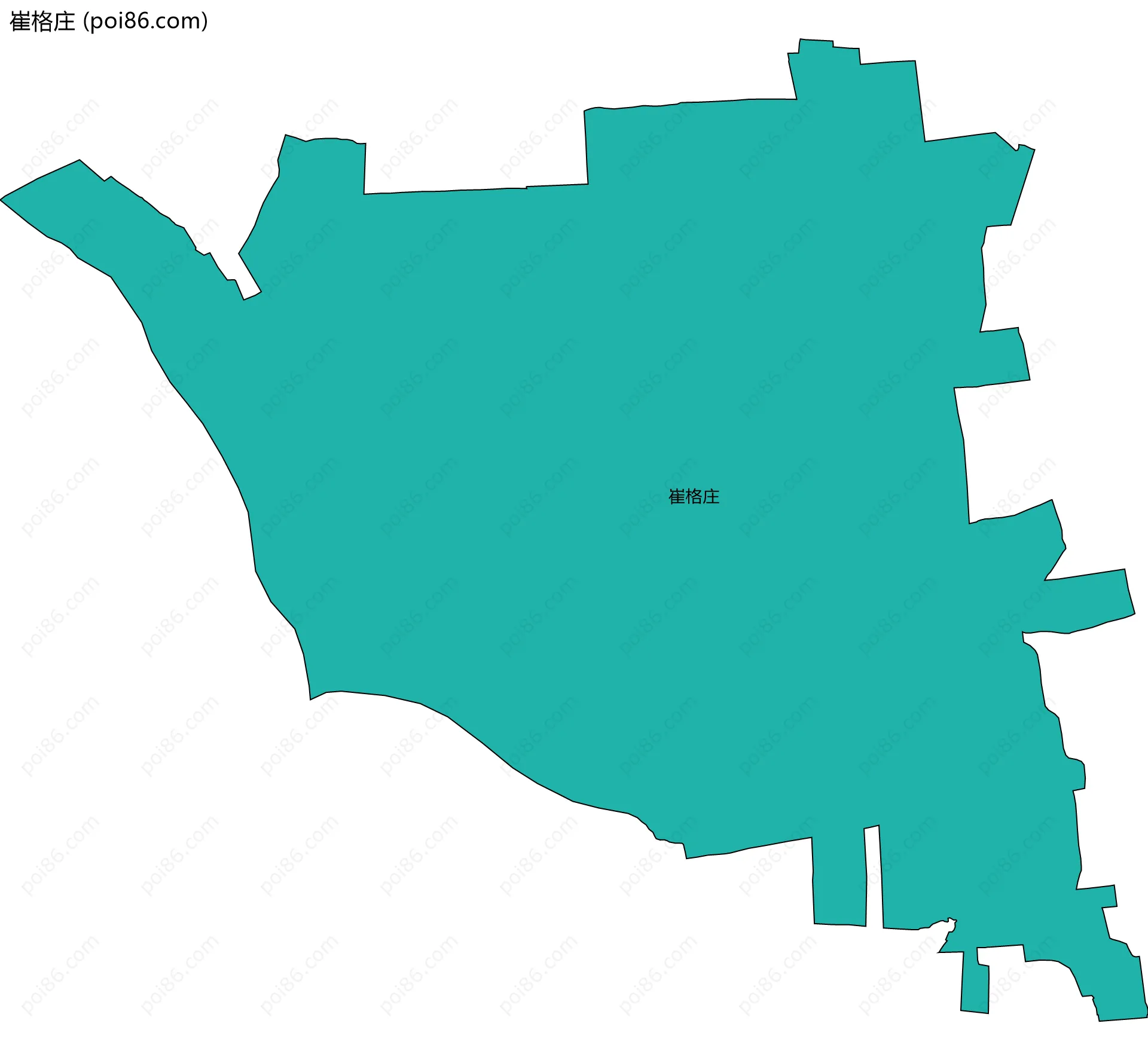 崔格庄边界地图