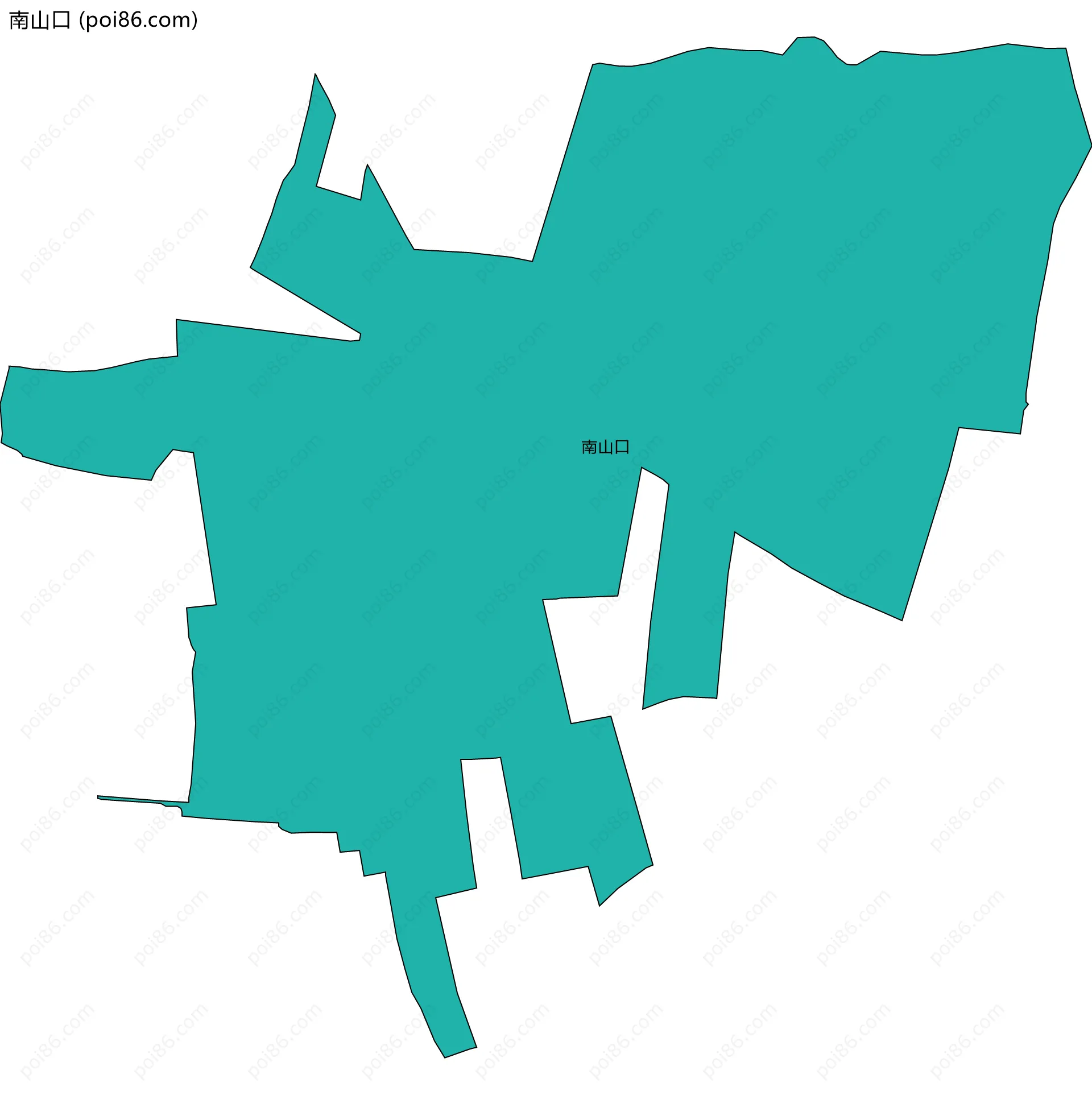 南山口边界地图