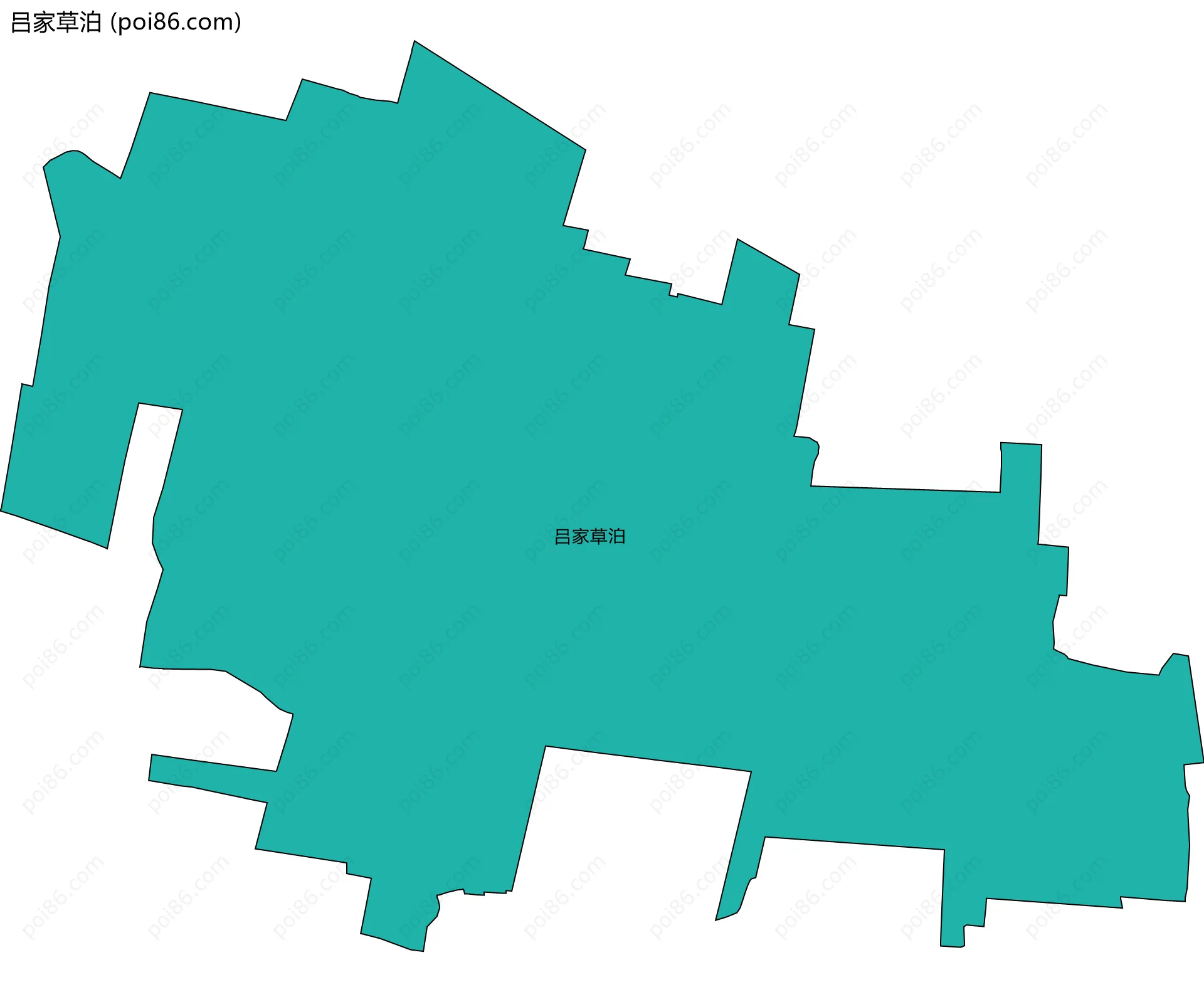 吕家草泊边界地图