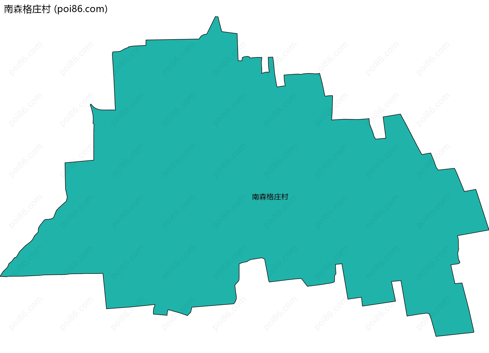 南森格庄村边界地图
