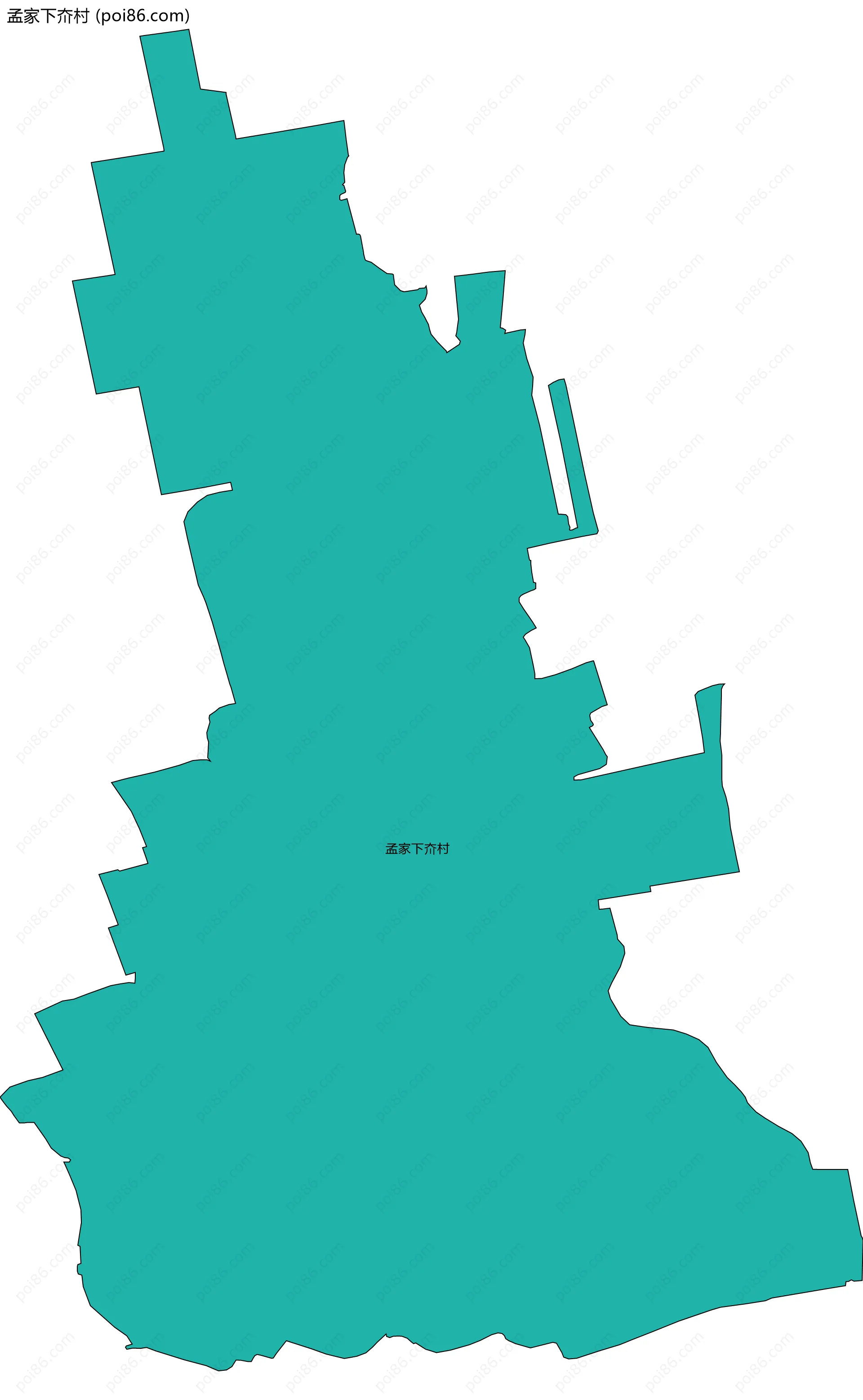 孟家下夼村边界地图