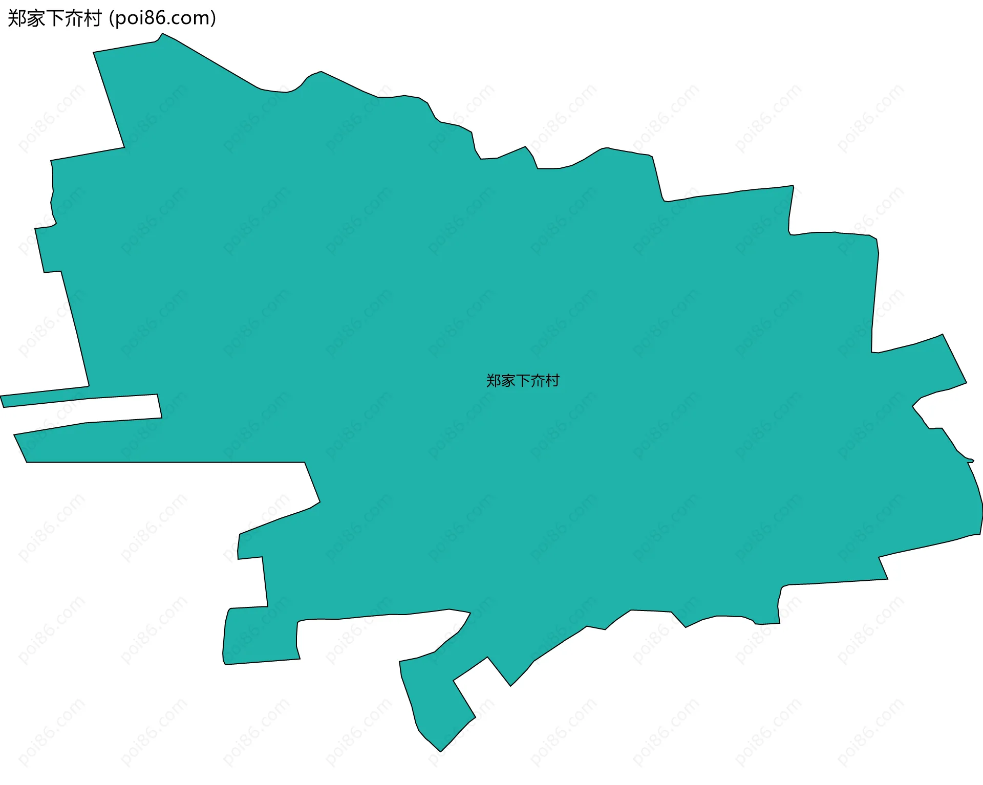 郑家下夼村边界地图