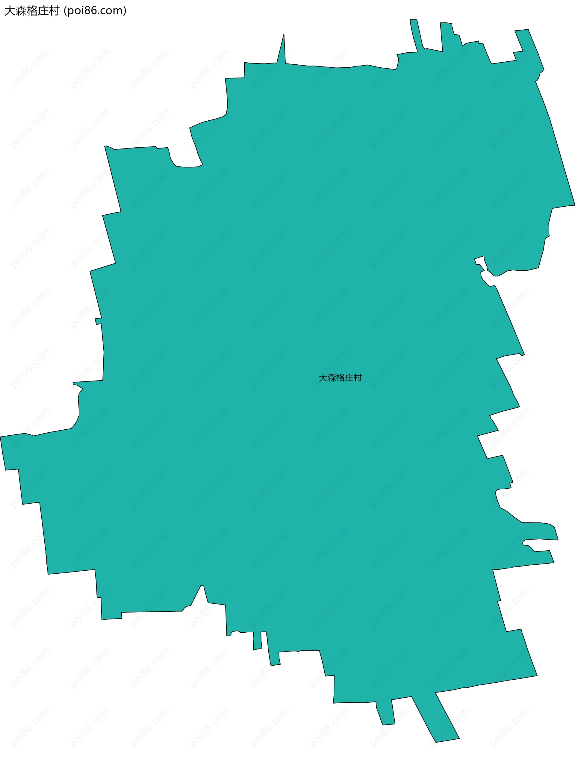 大森格庄村边界地图