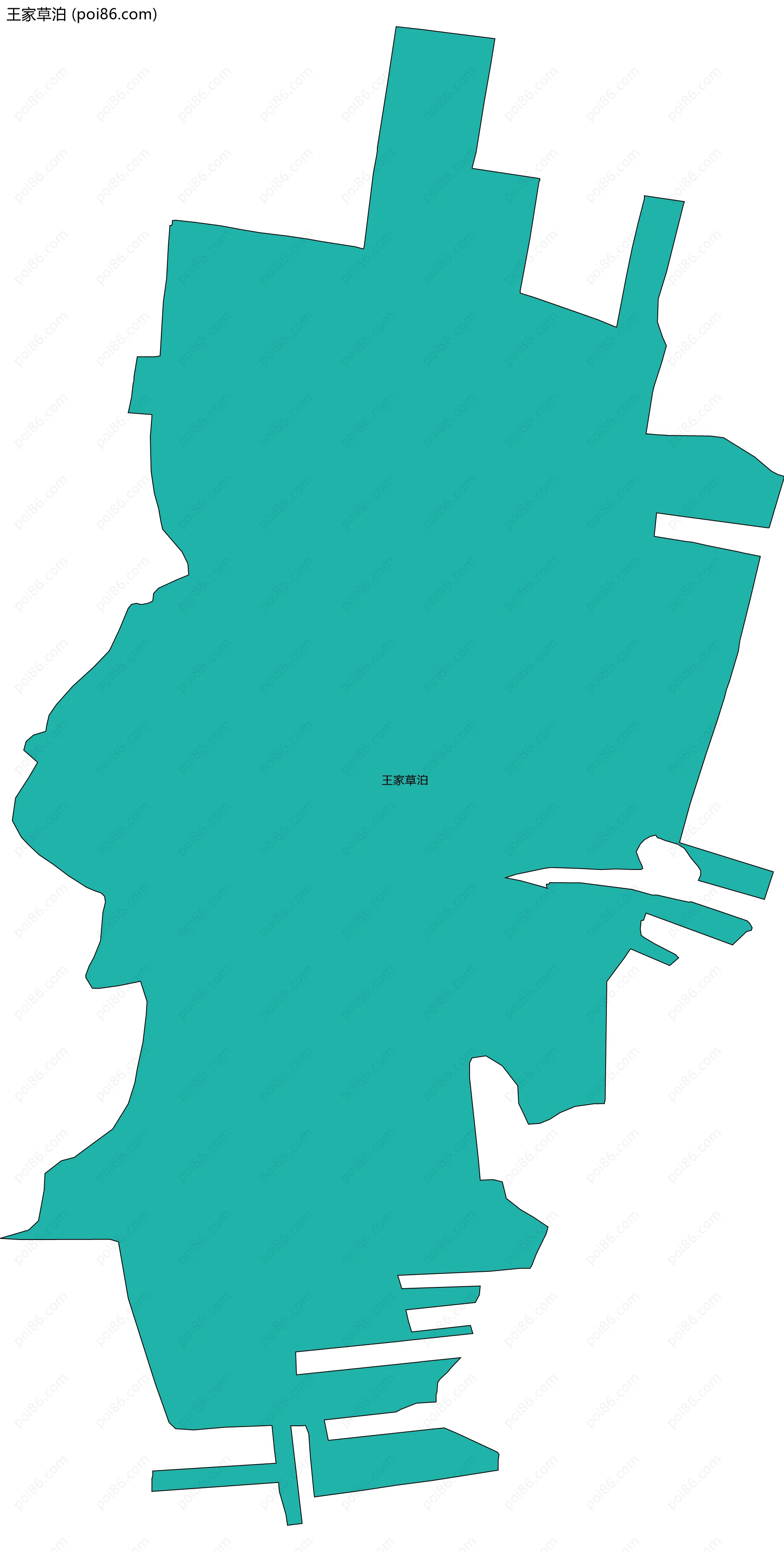 王家草泊边界地图