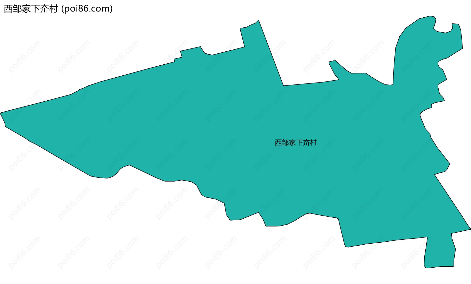 西邹家下夼村边界地图