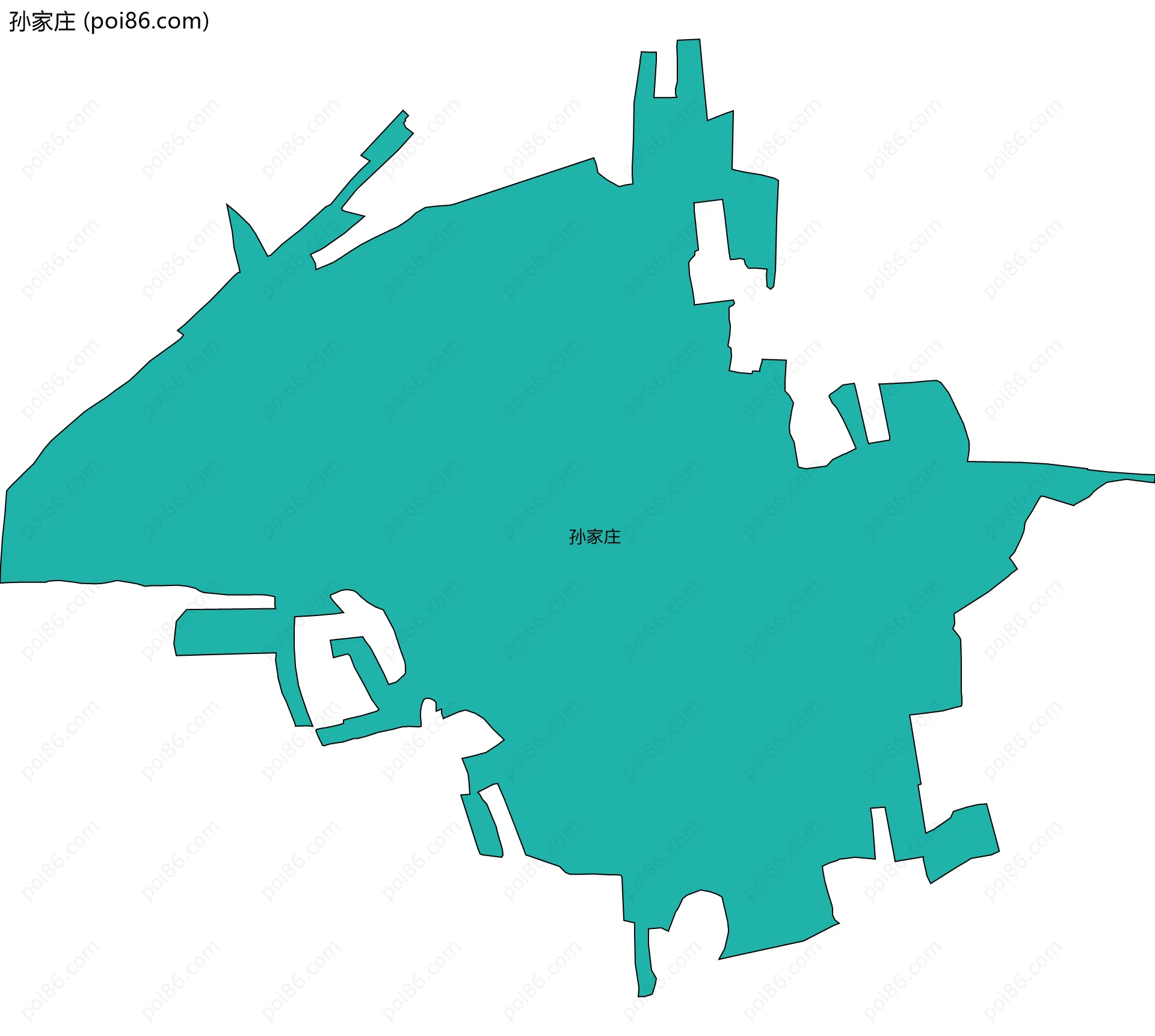 孙家庄边界地图