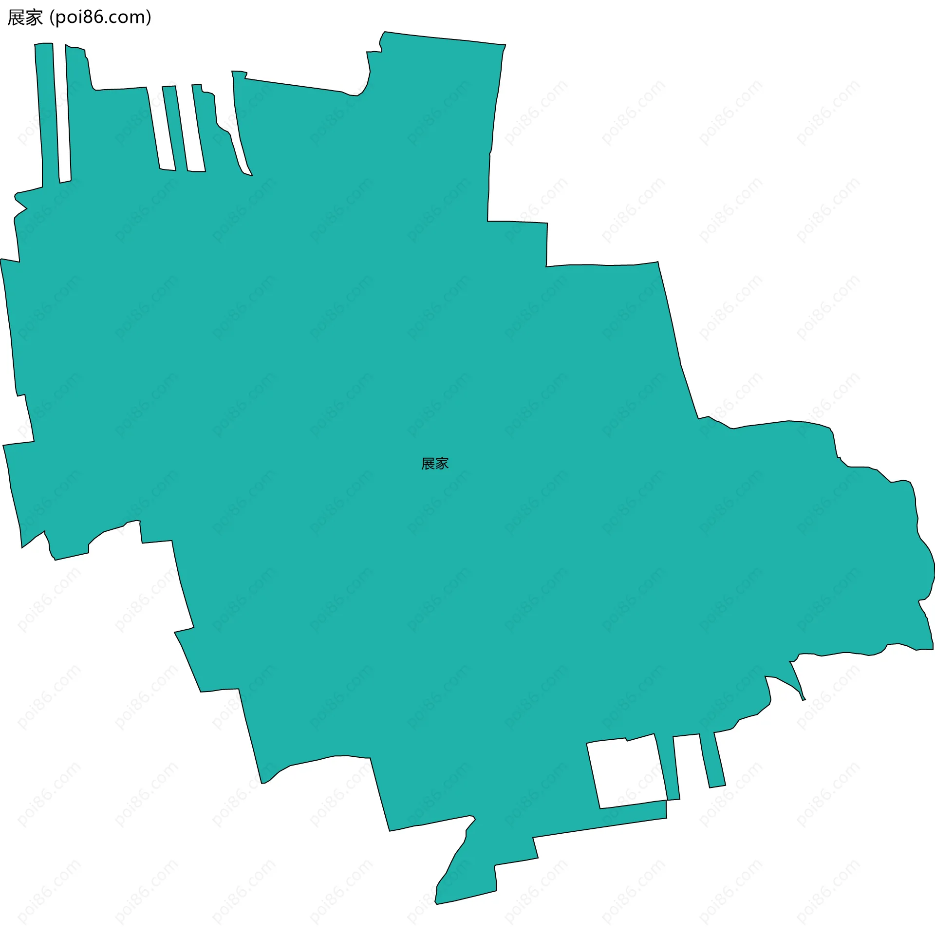 展家边界地图