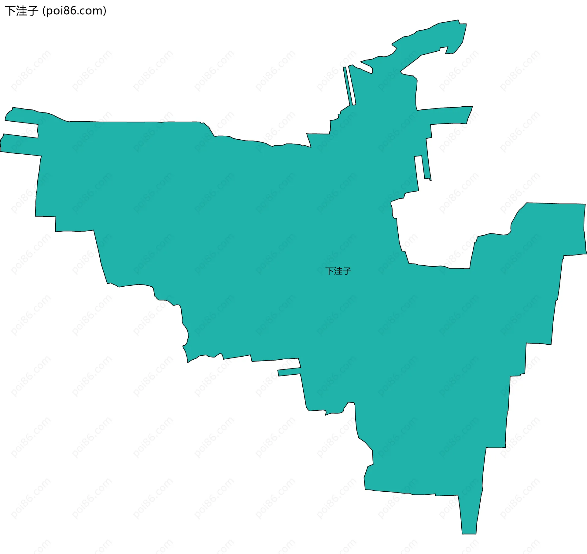 下洼子边界地图