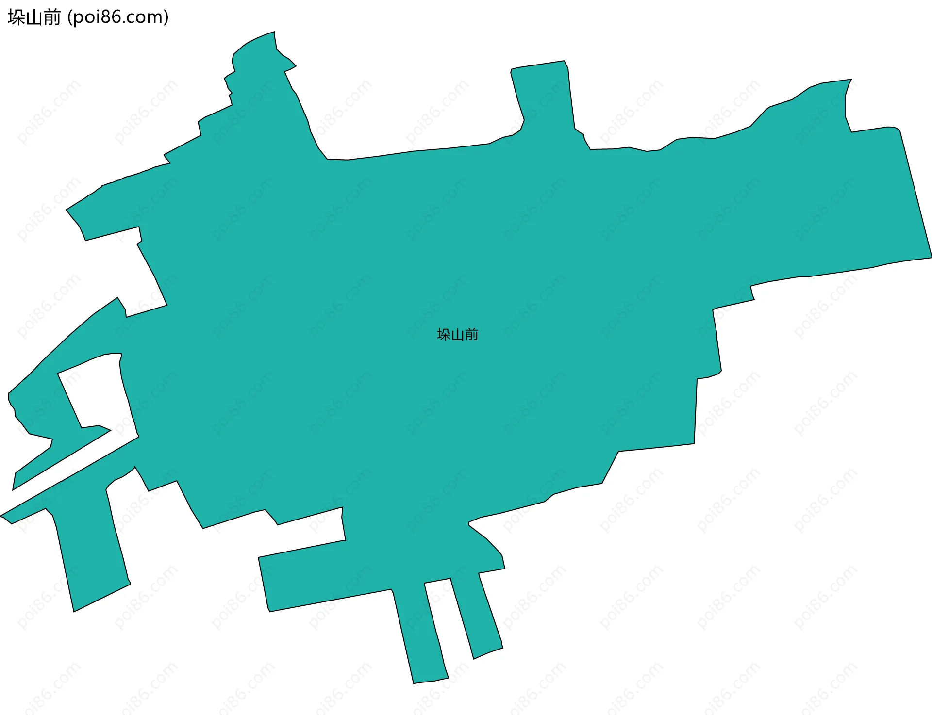 垛山前边界地图