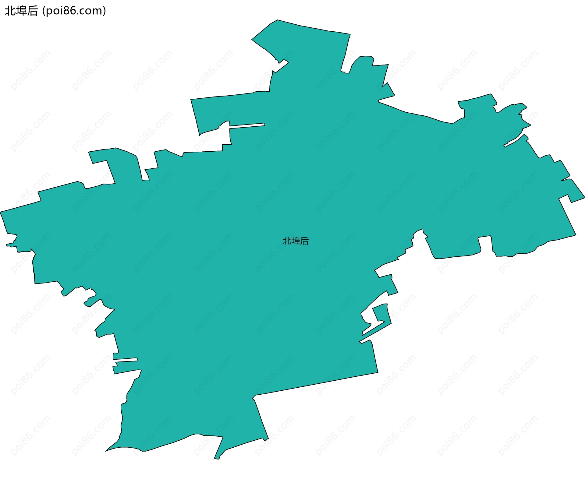 北埠后边界地图