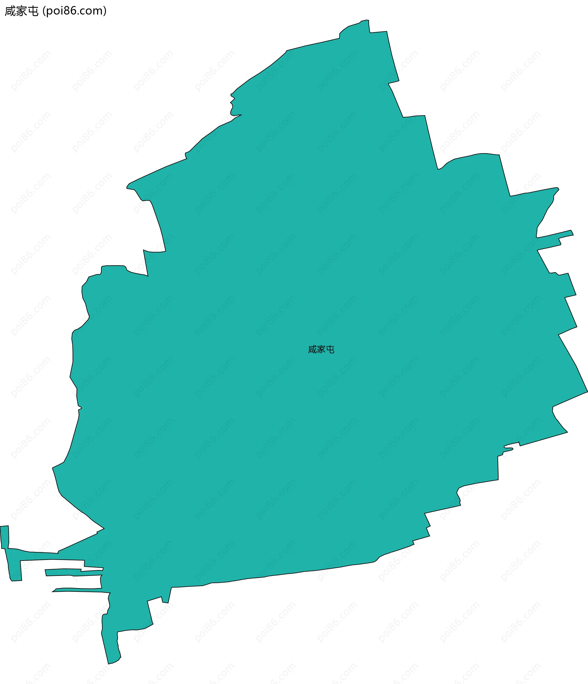 咸家屯边界地图