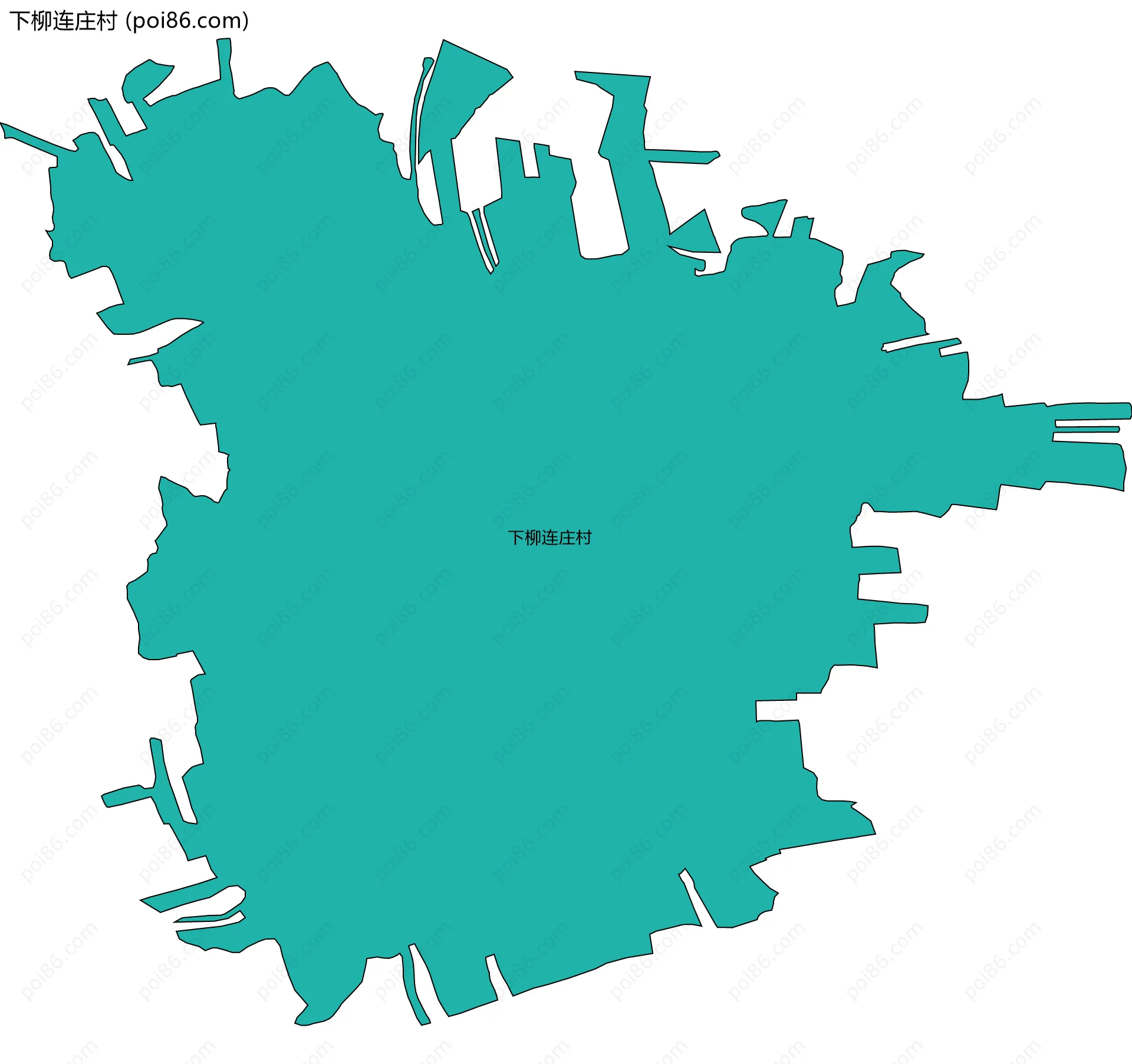 下柳连庄村边界地图