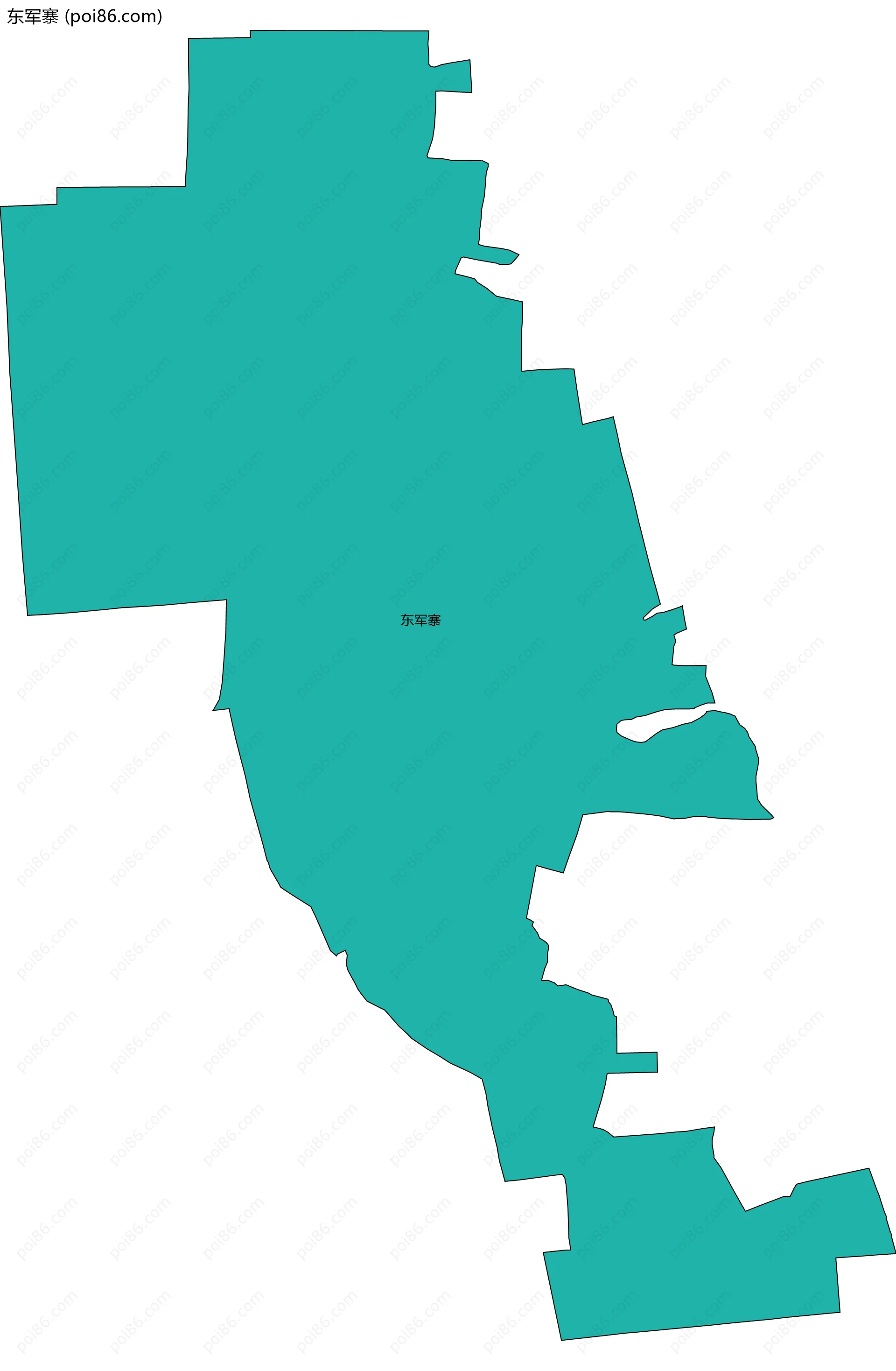 东军寨边界地图