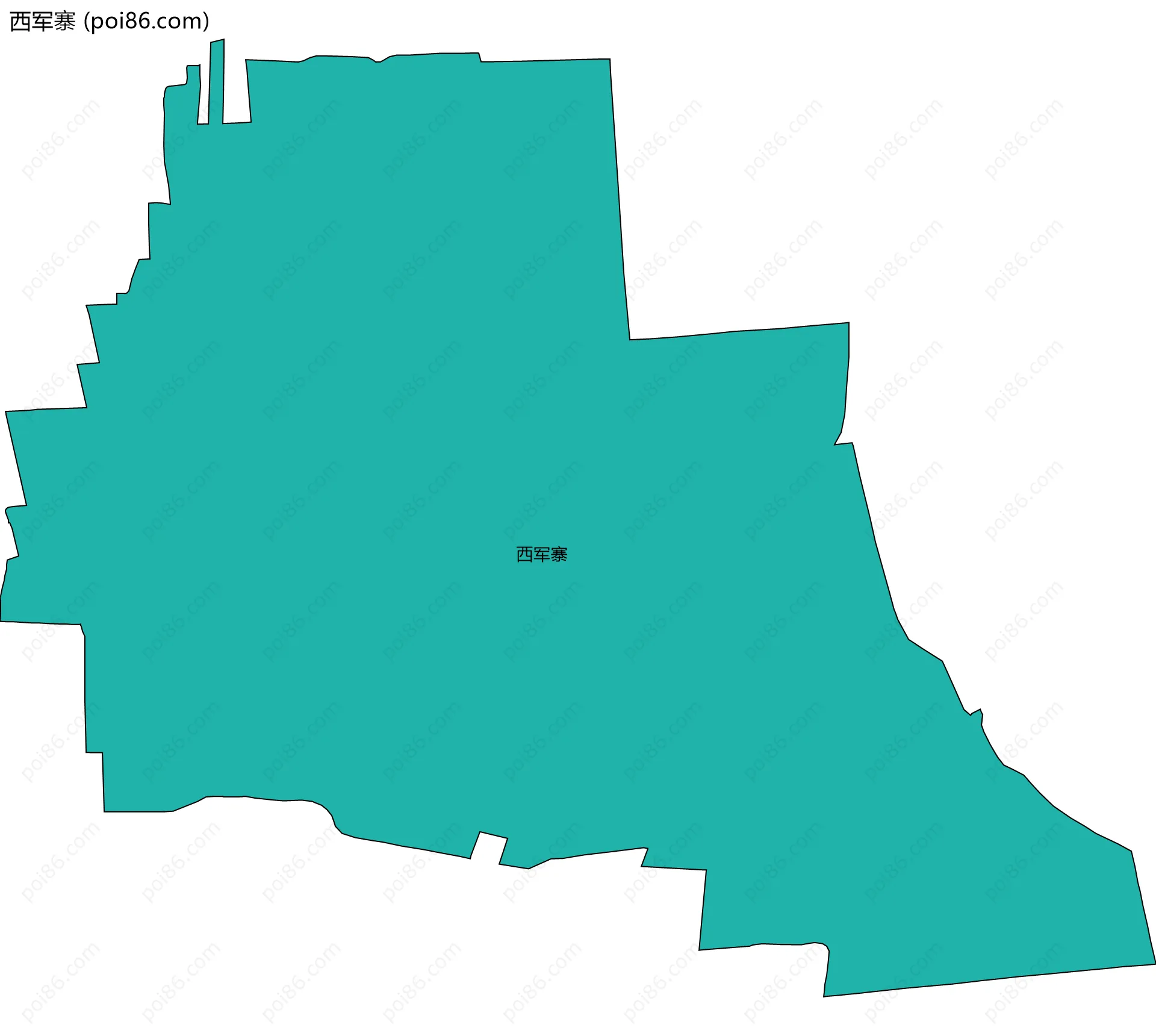 西军寨边界地图