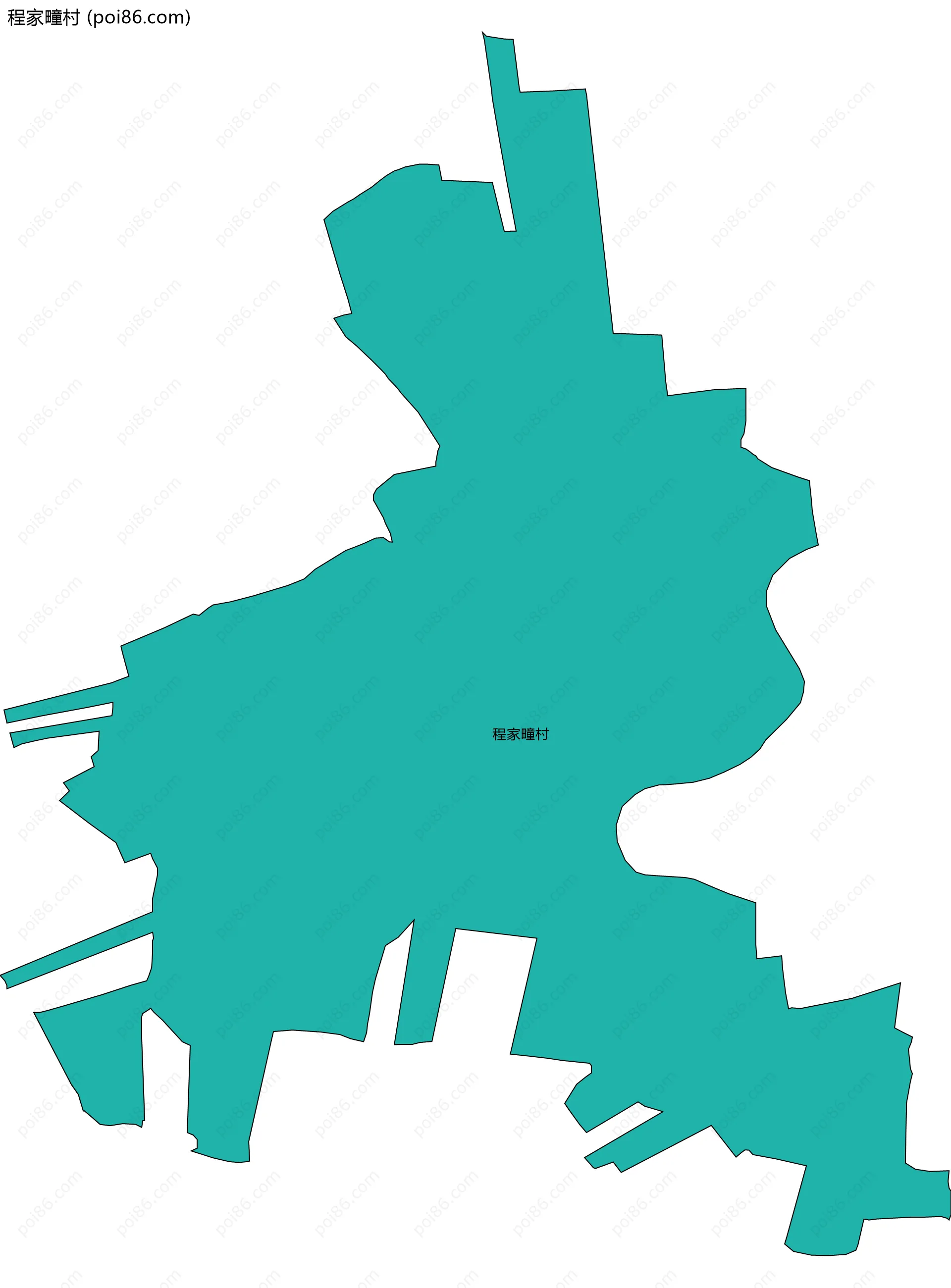 程家疃村边界地图