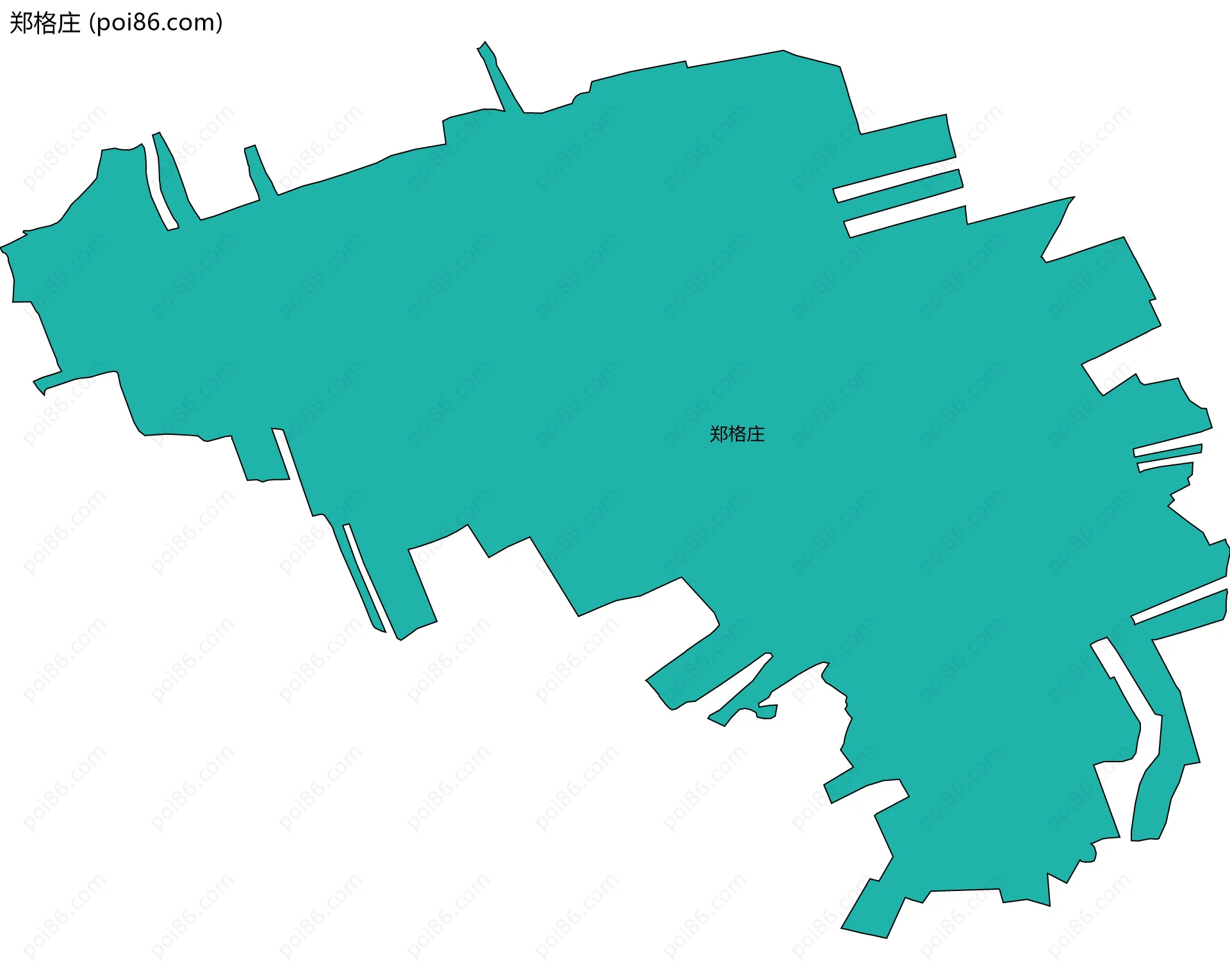 郑格庄边界地图