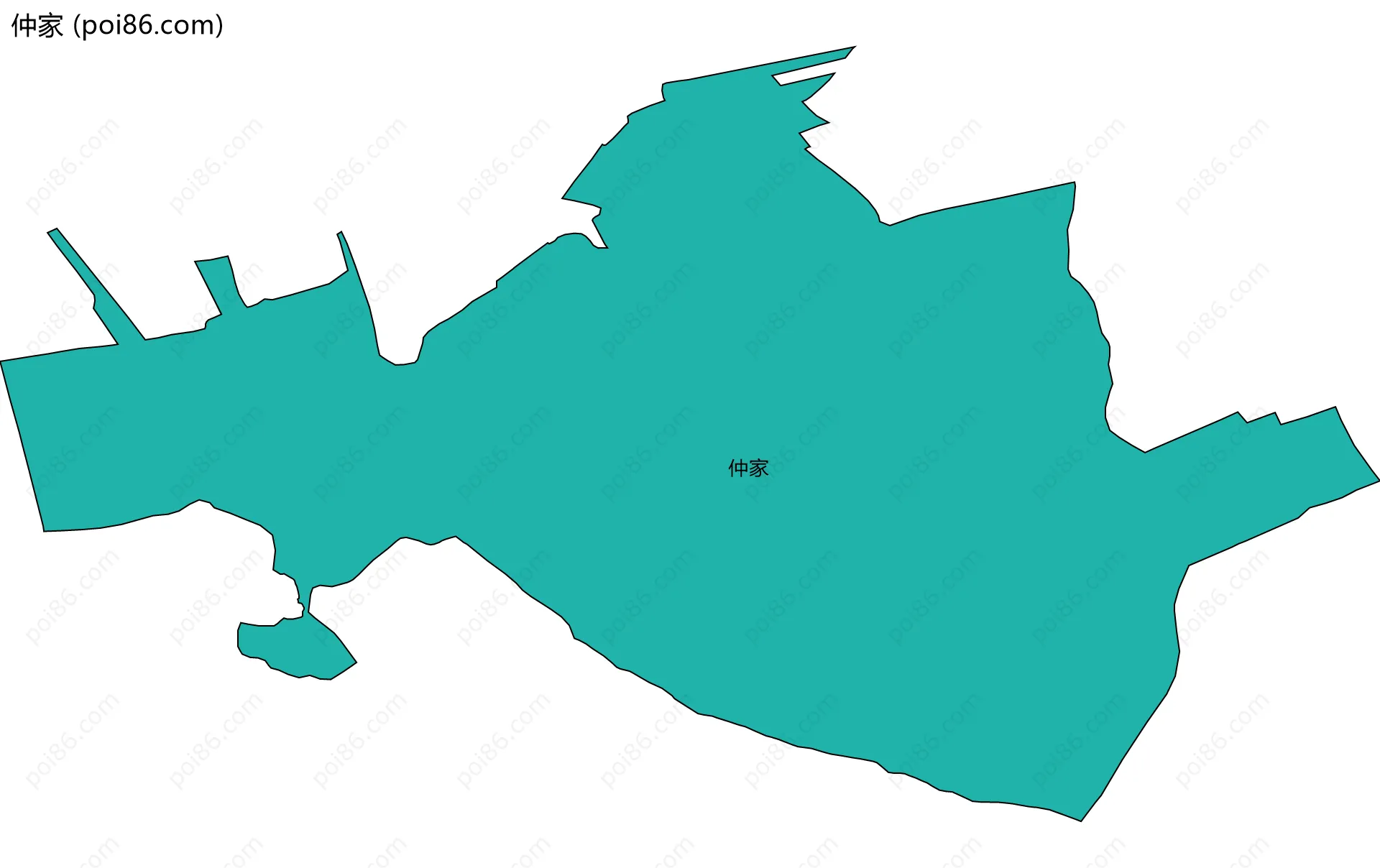 仲家边界地图
