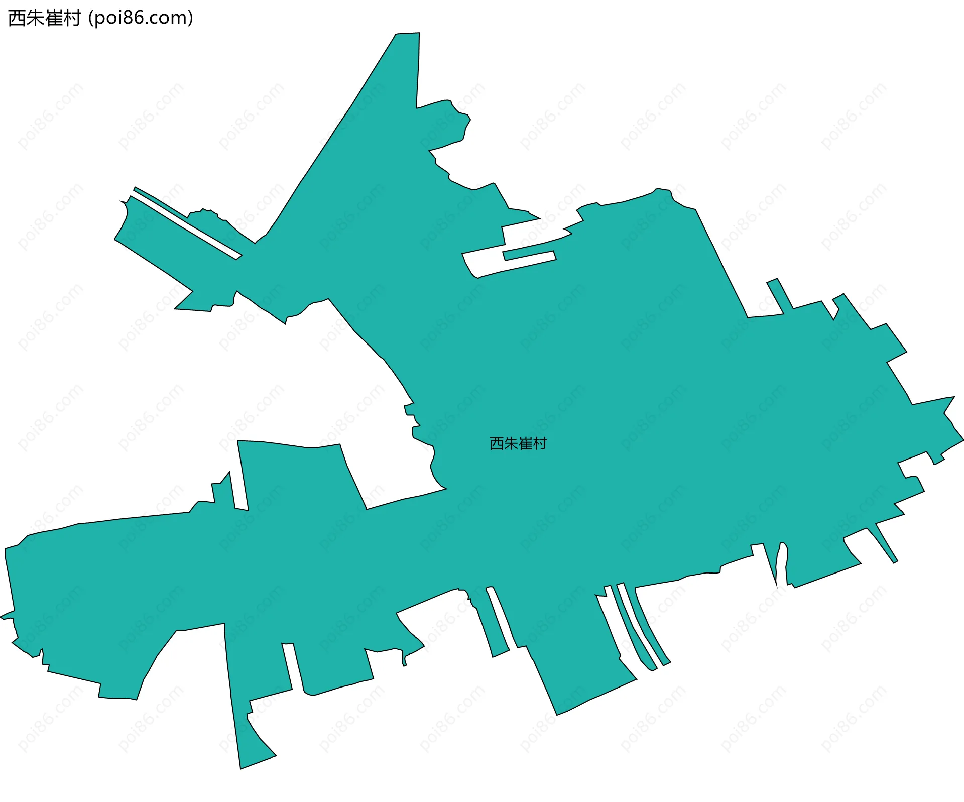 西朱崔村边界地图