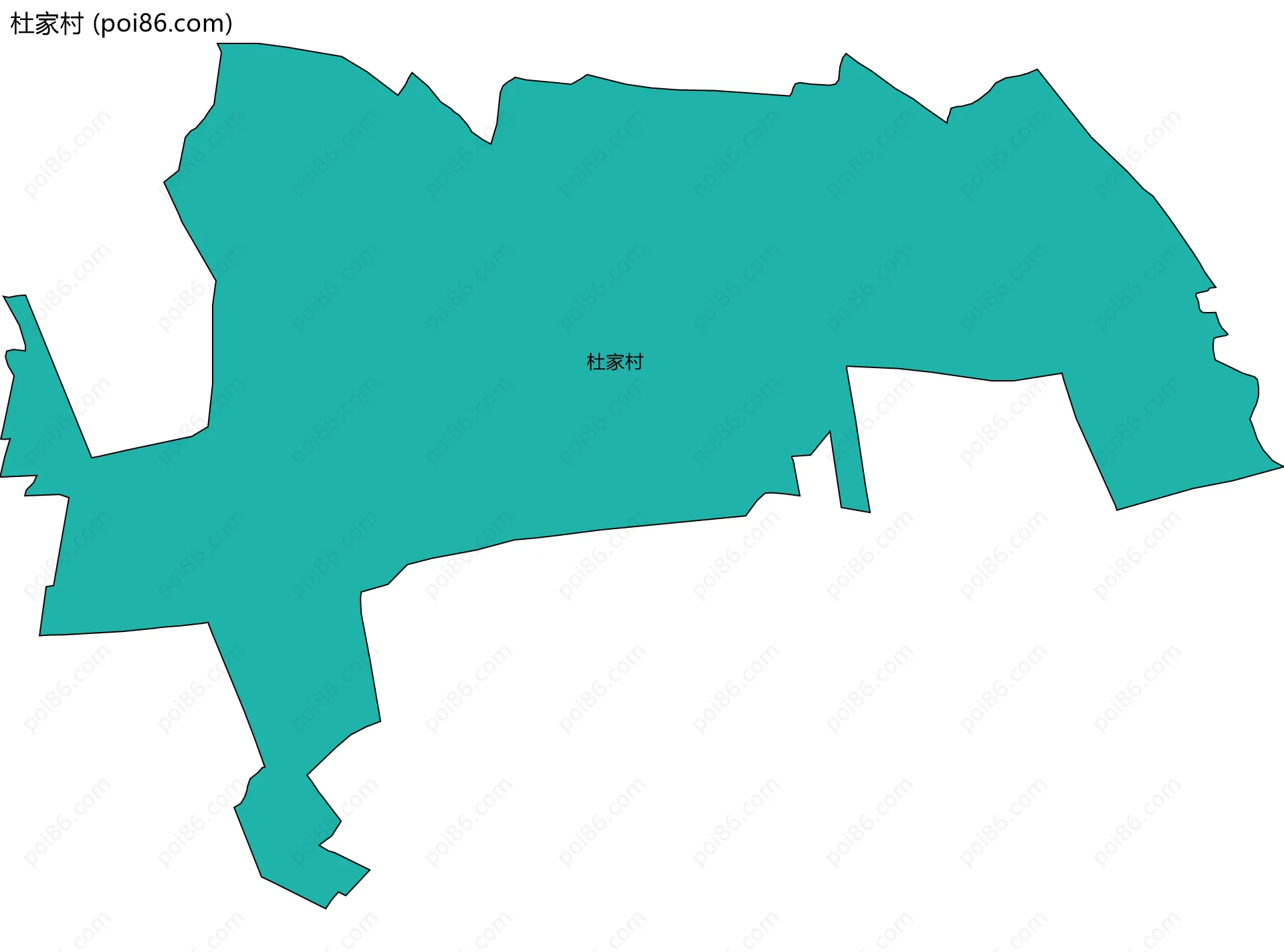 杜家村边界地图