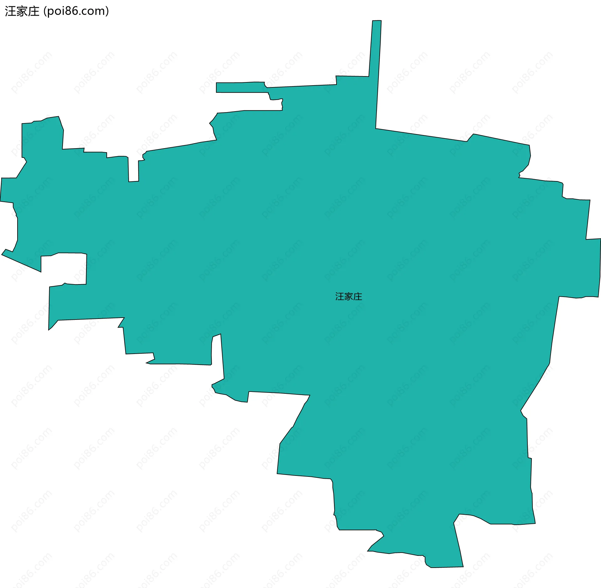 汪家庄边界地图