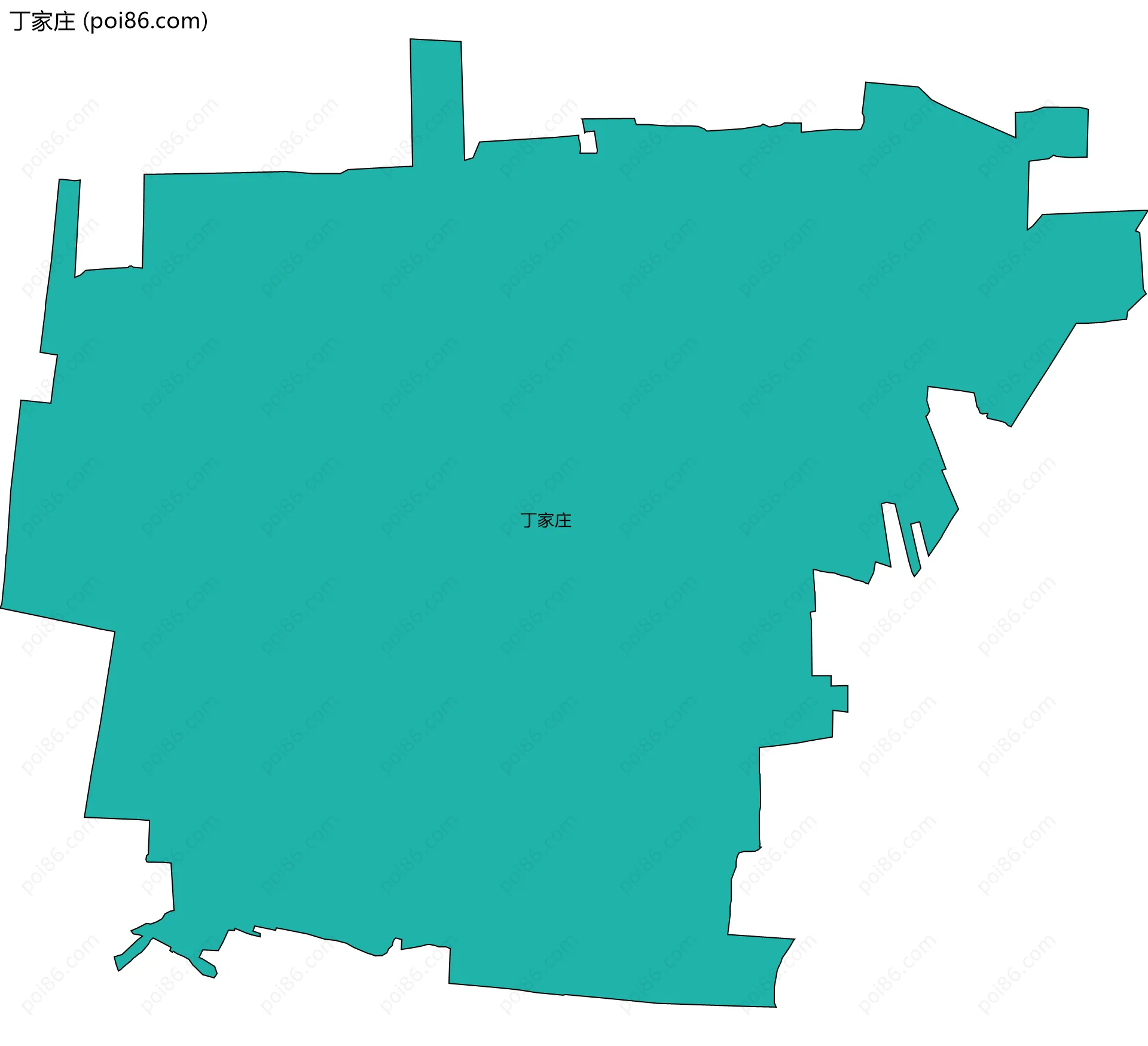 丁家庄边界地图