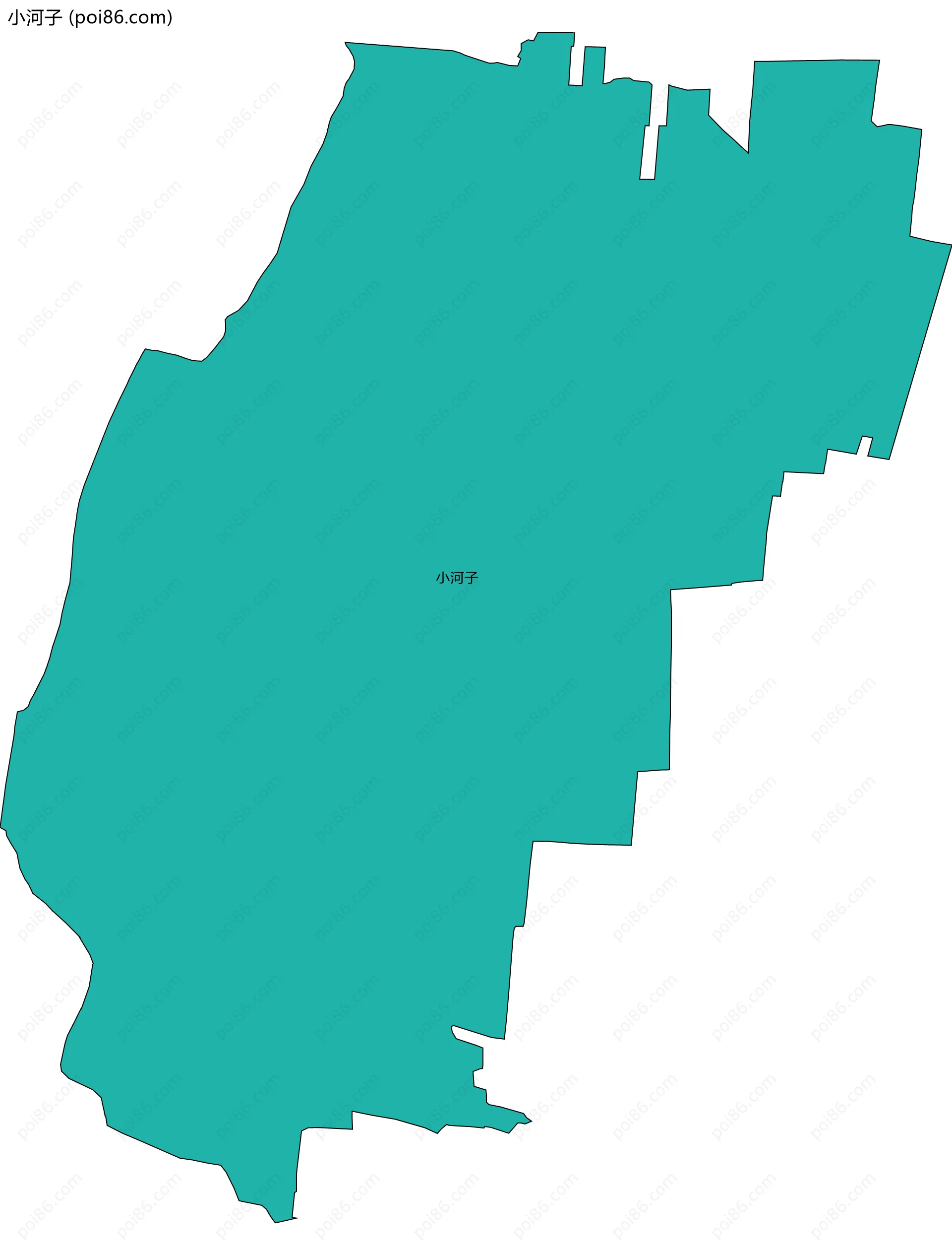 小河子边界地图