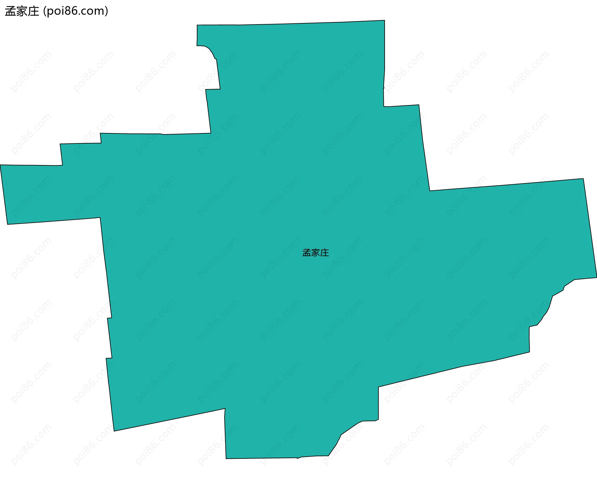 孟家庄边界地图