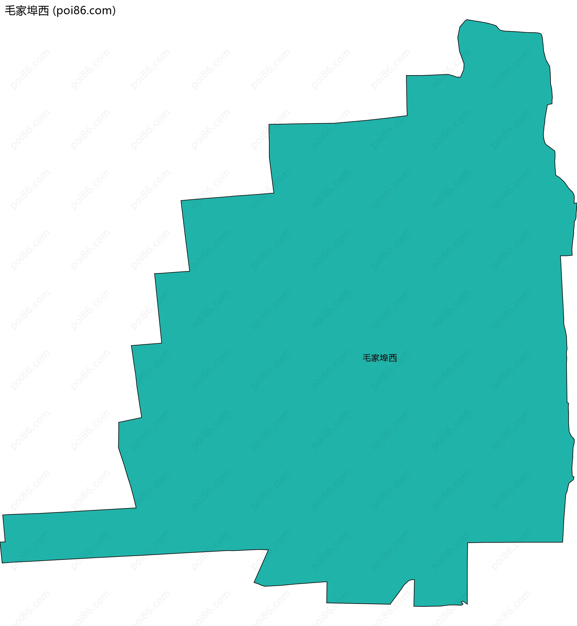 毛家埠西边界地图