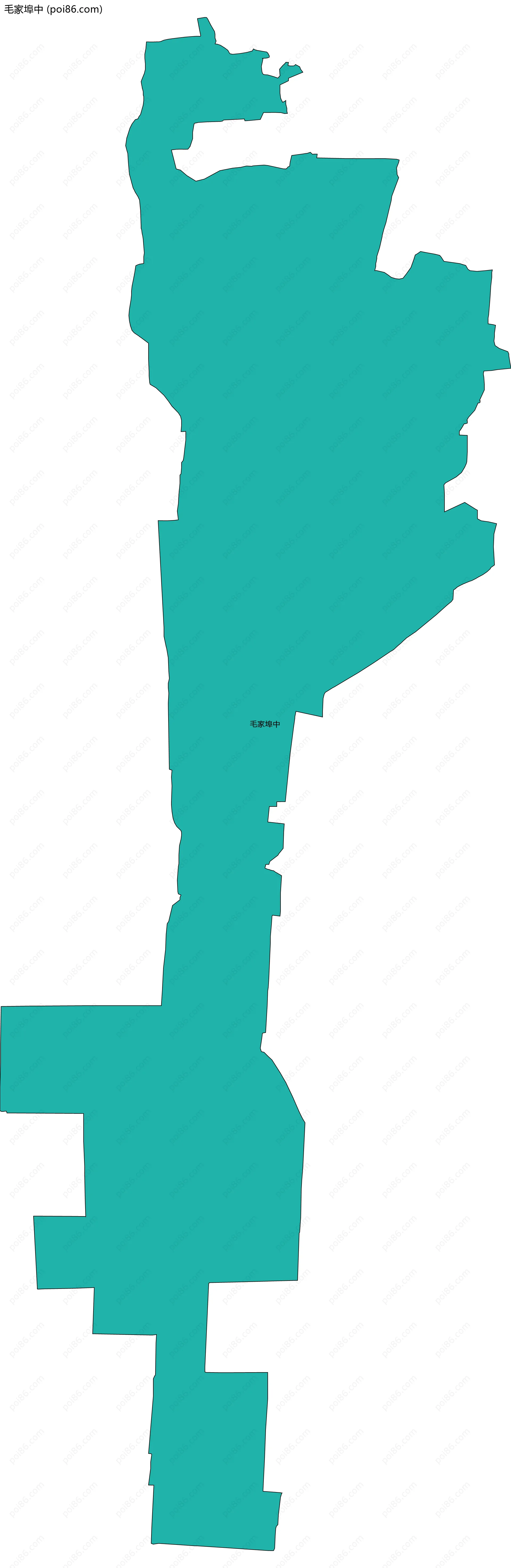 毛家埠中边界地图