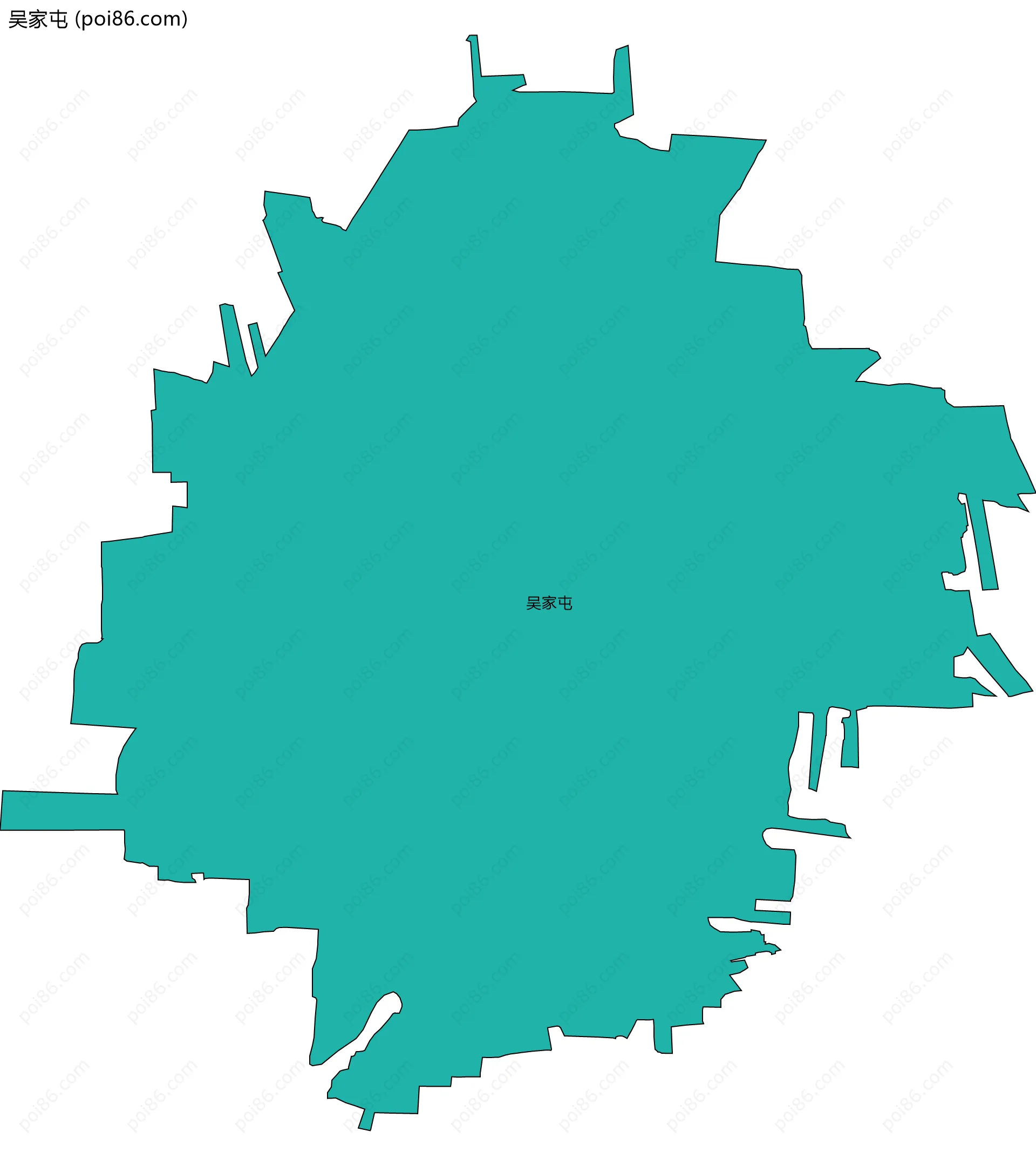 吴家屯边界地图