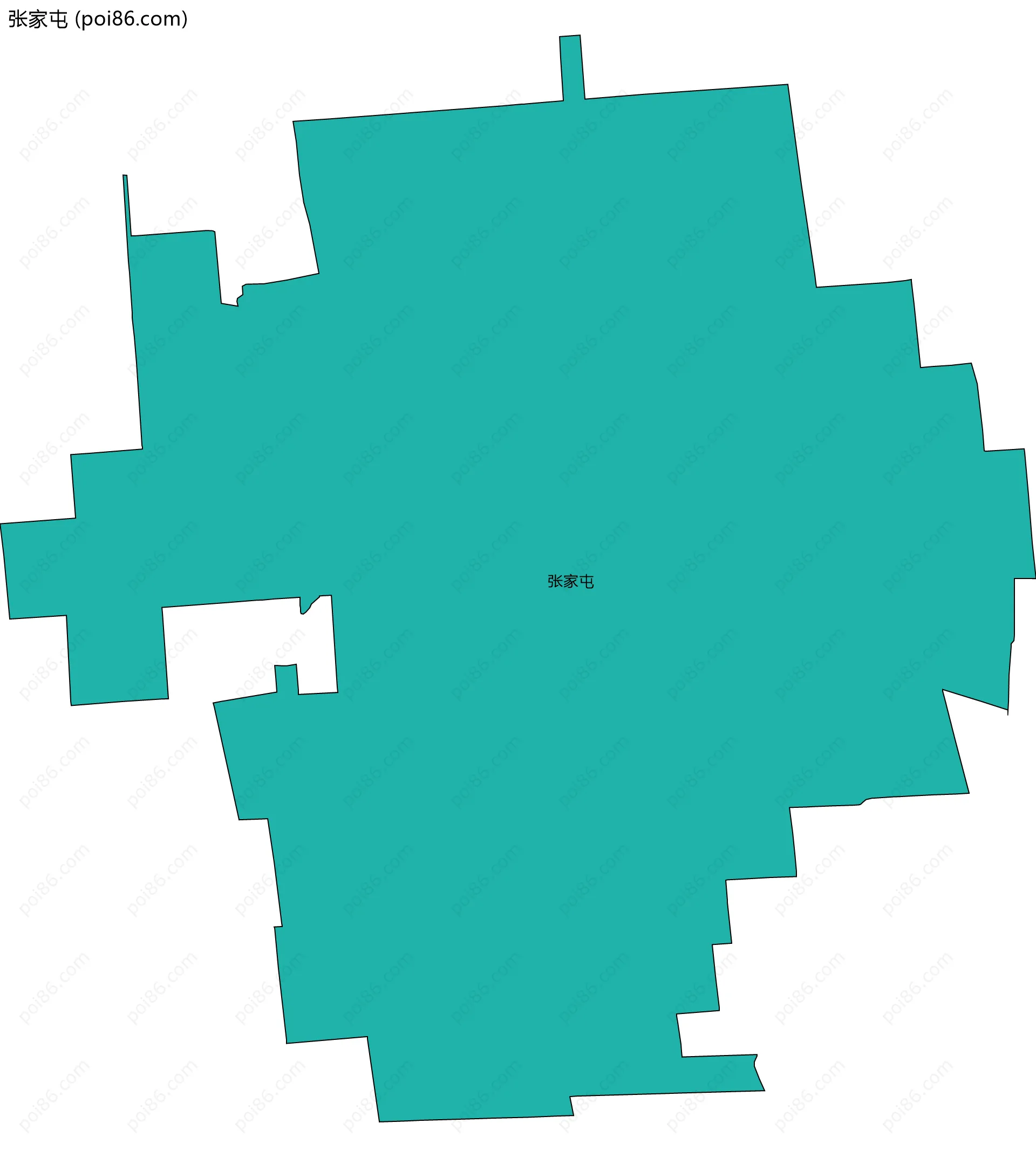 张家屯边界地图