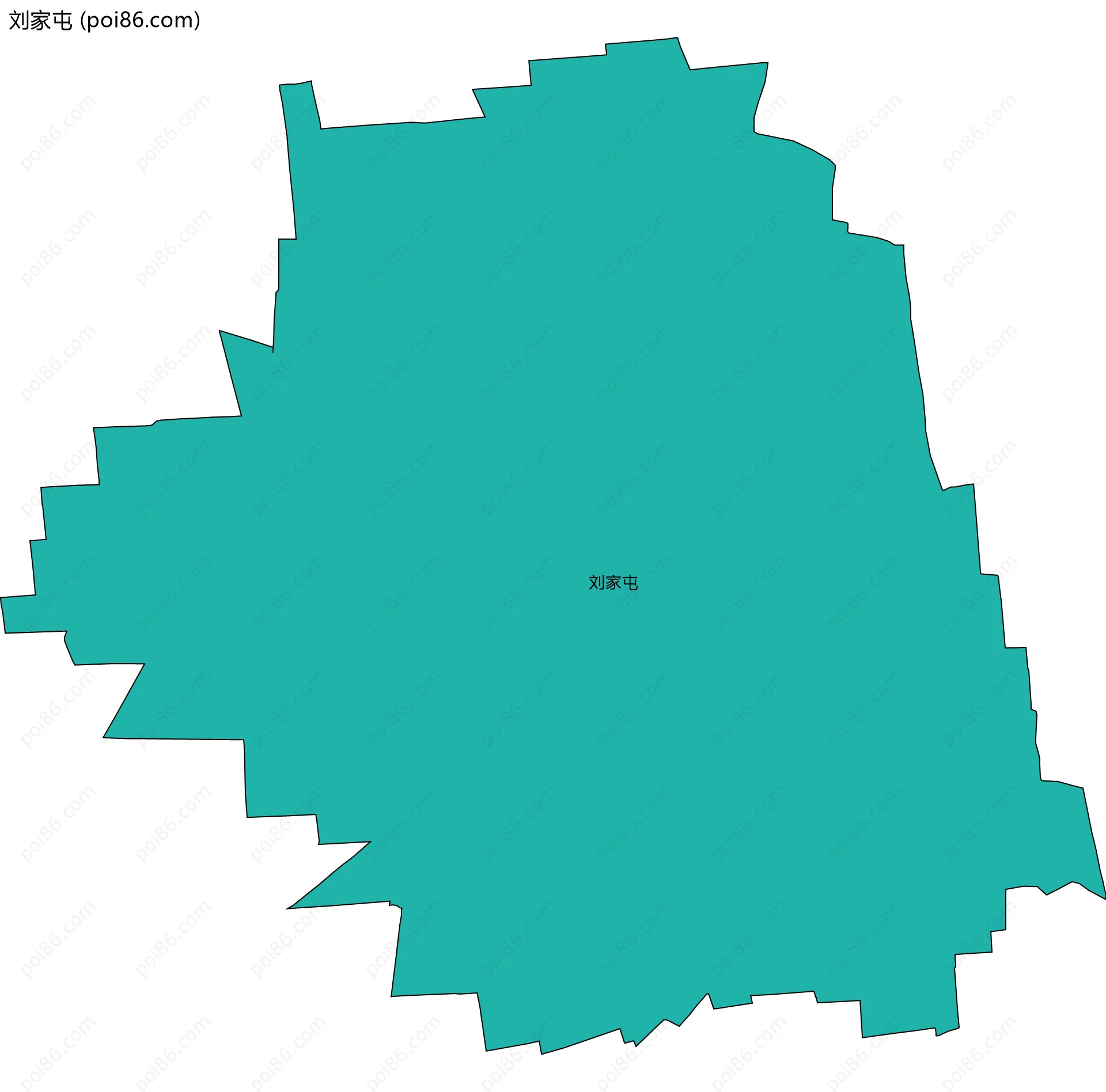 刘家屯边界地图