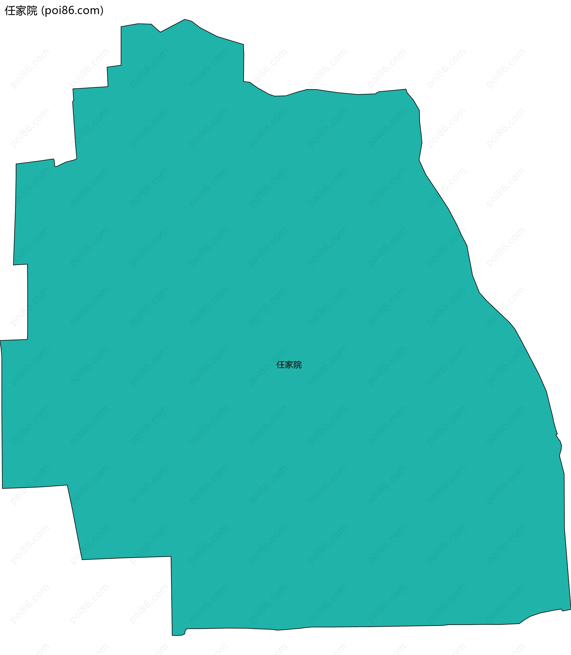 任家院边界地图