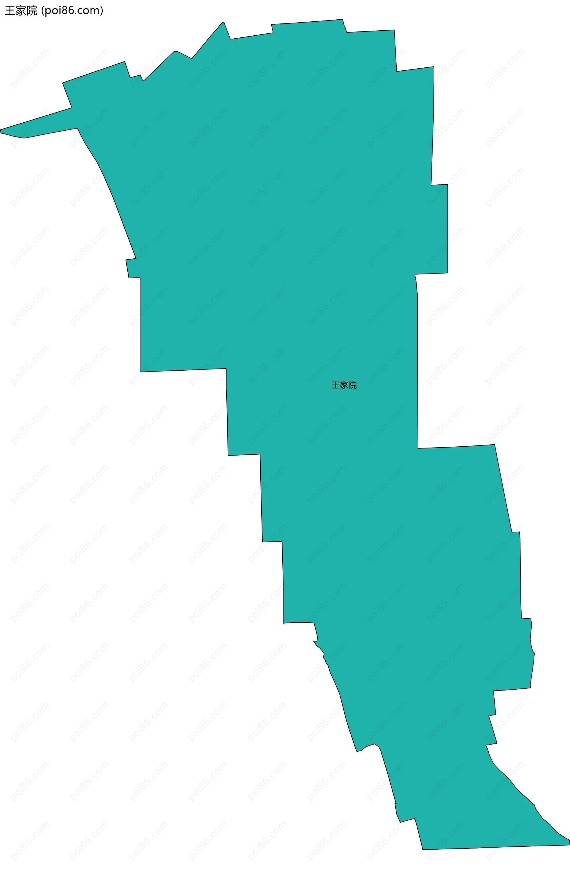 王家院边界地图