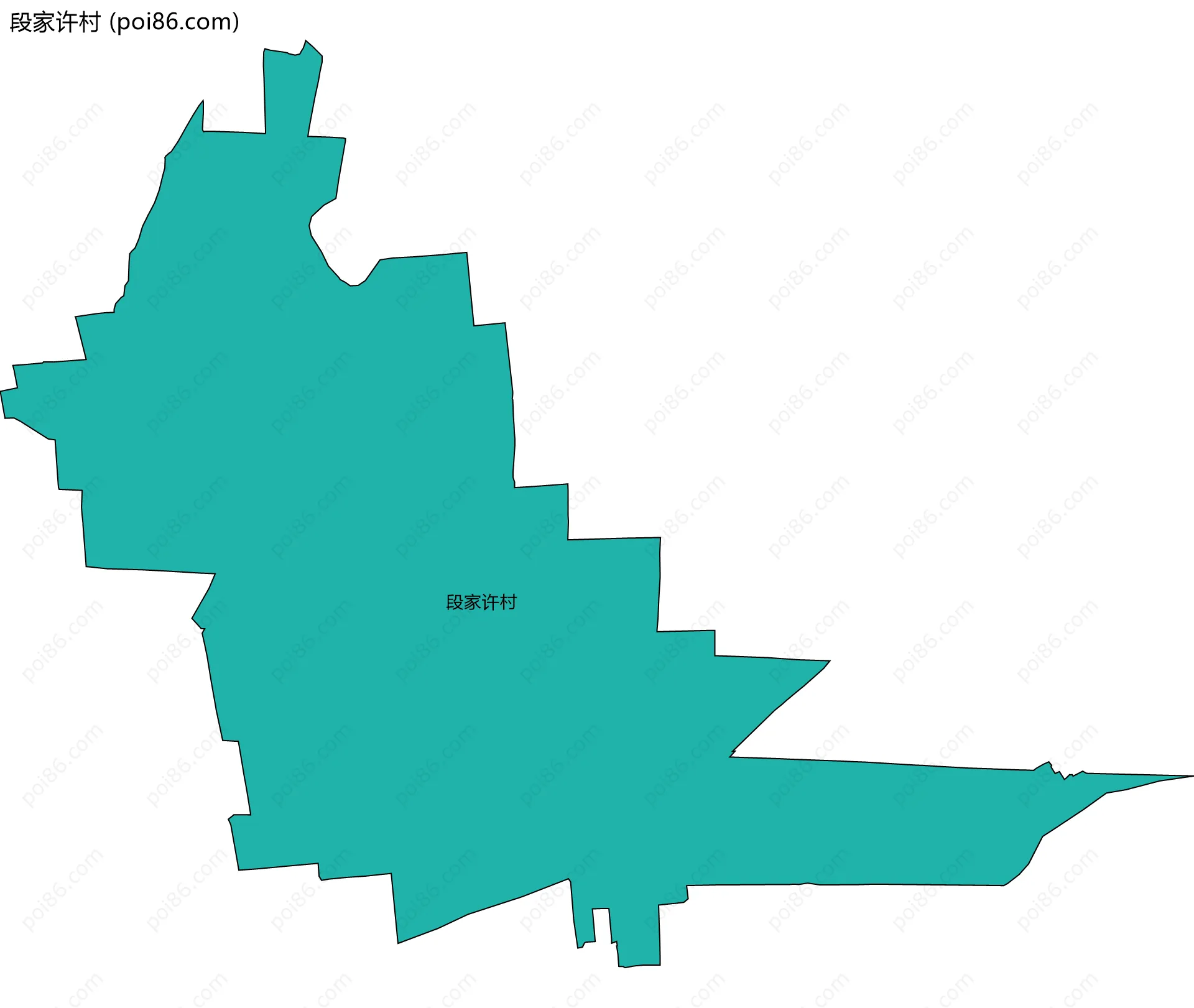 段家许村边界地图