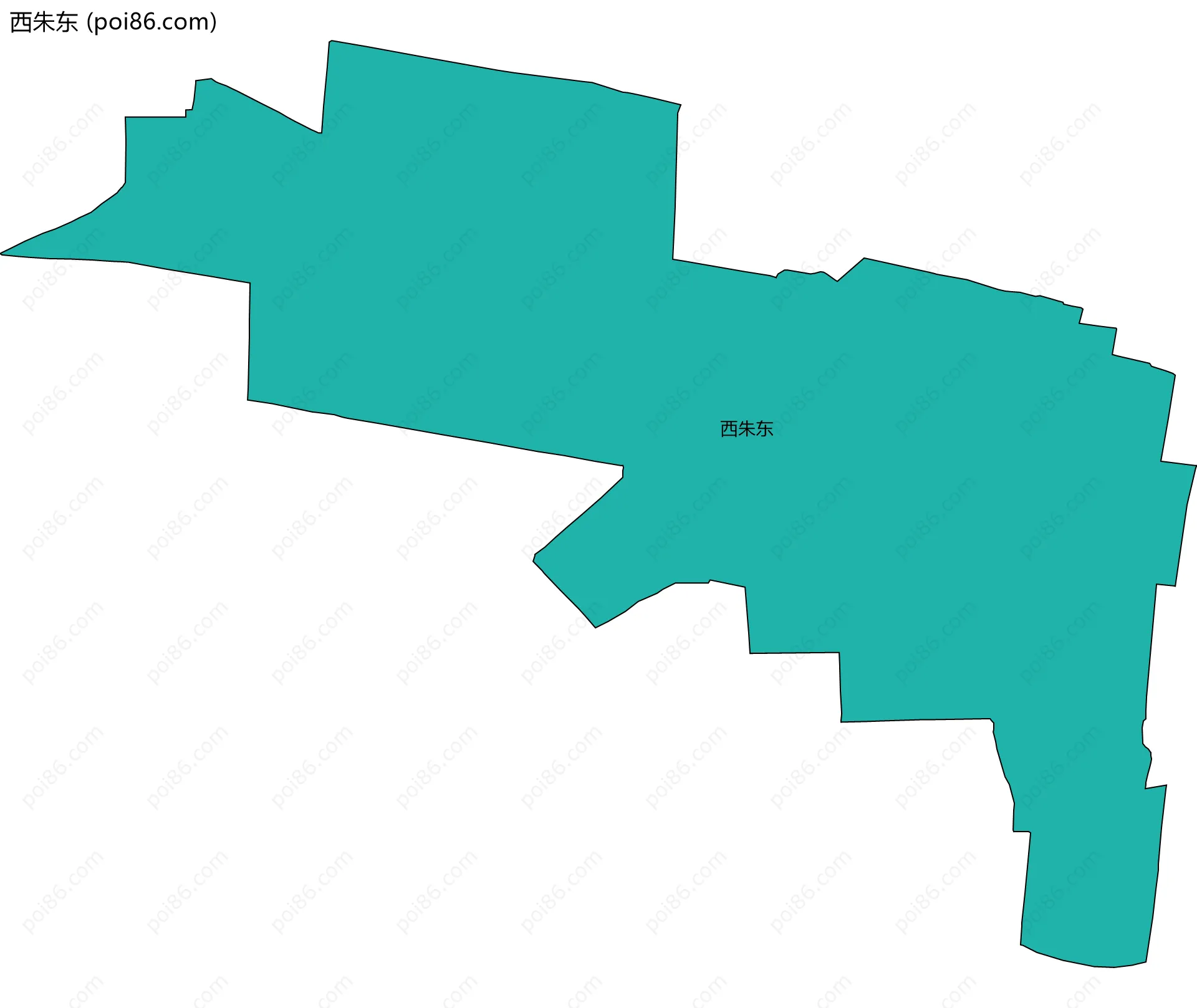 西朱东边界地图